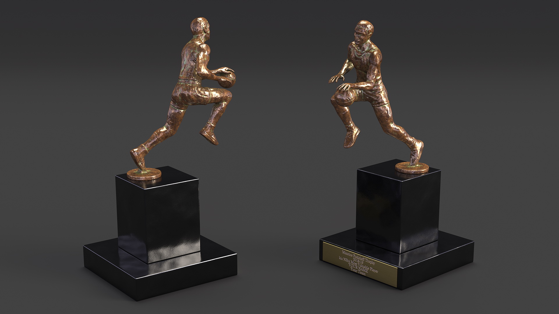 3D NBA Most Valuable Player Trophy