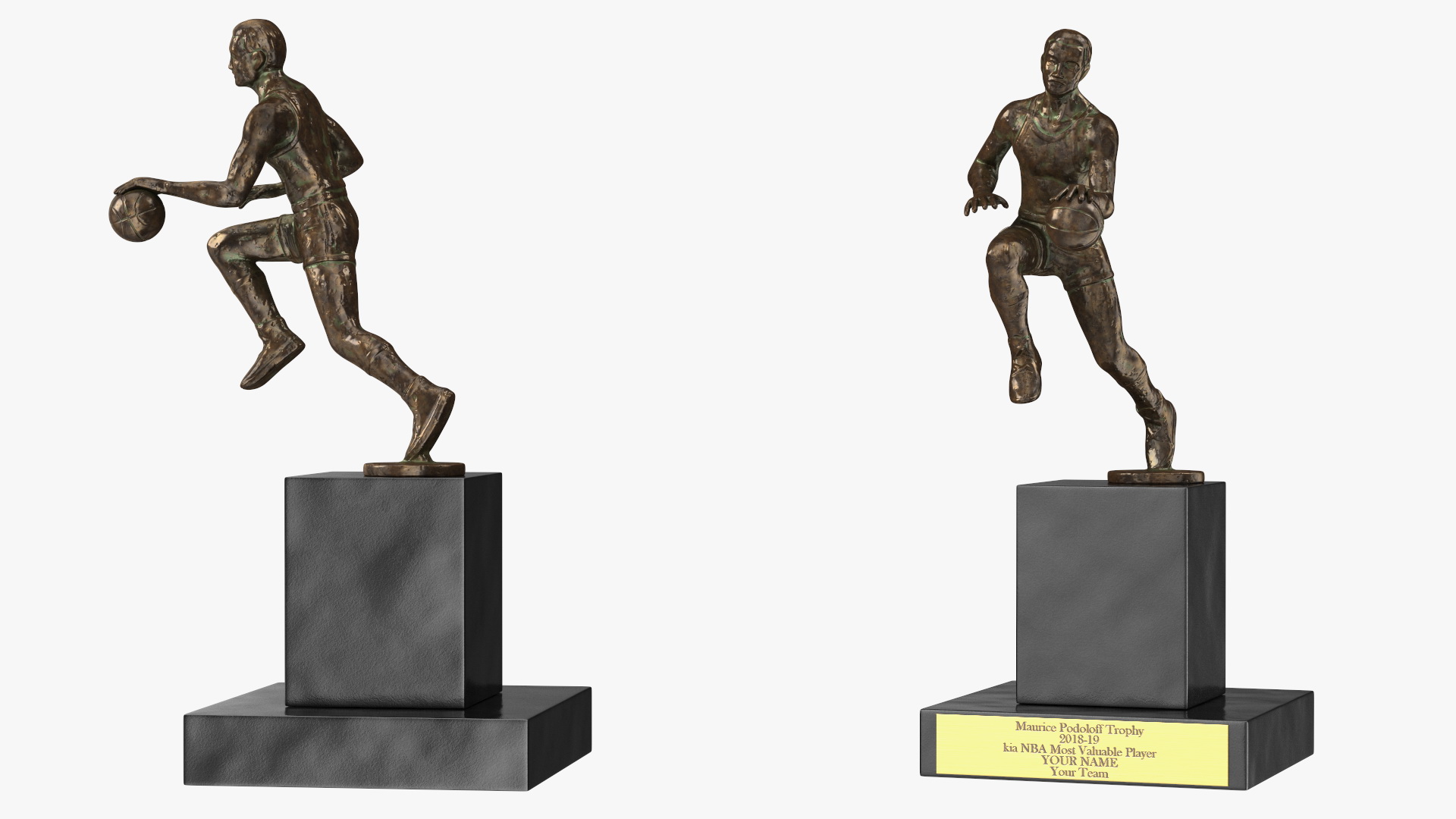 3D NBA Most Valuable Player Trophy