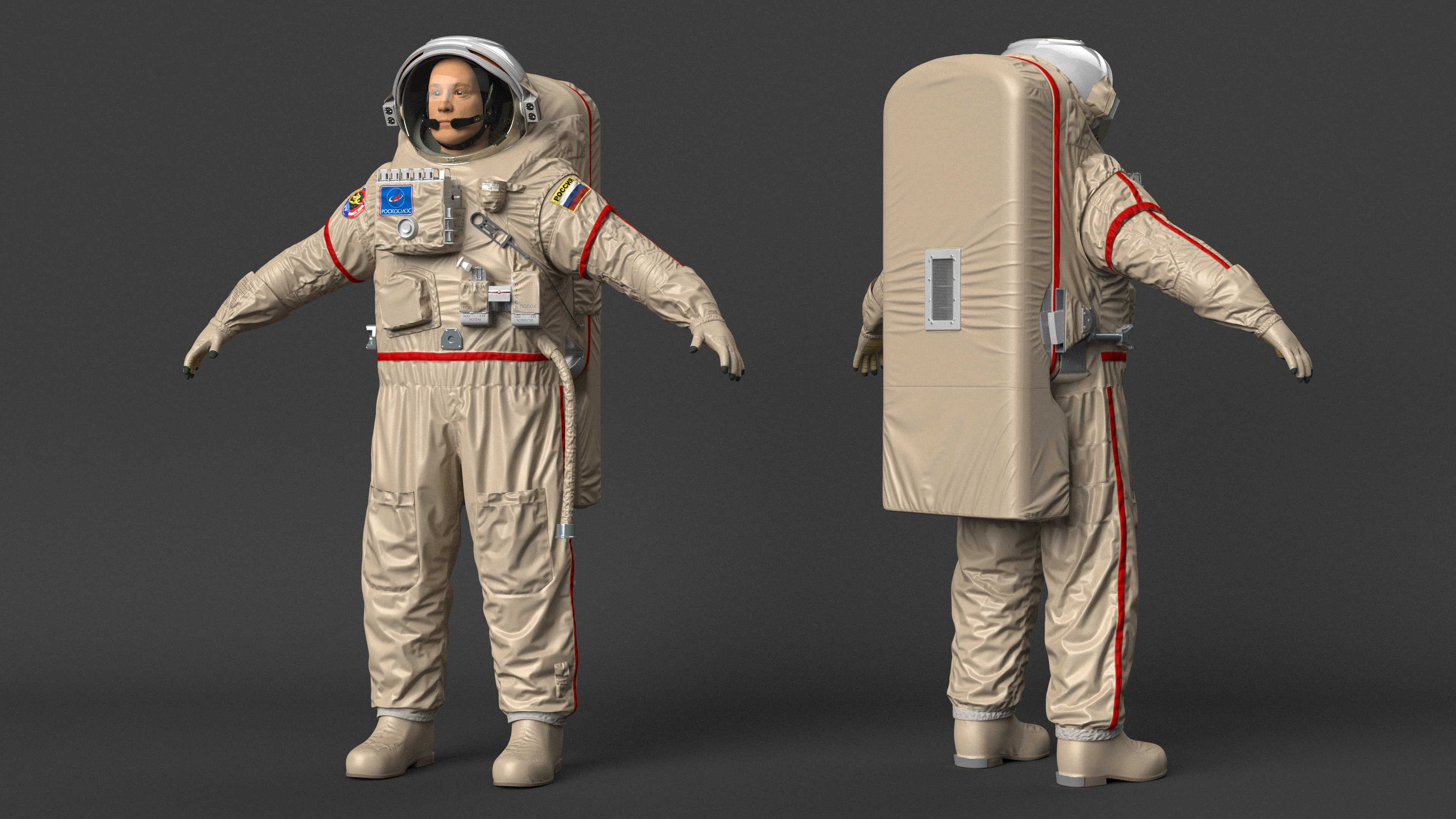 Astronaut Space Suit Orlan MK 3D model