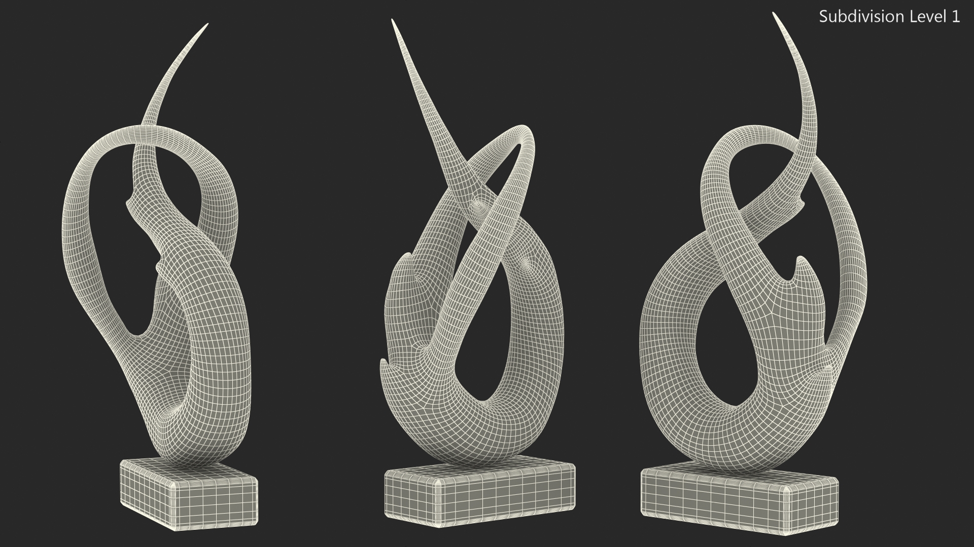 Stone Abstract Modern Sculpture Home Decoration 3D