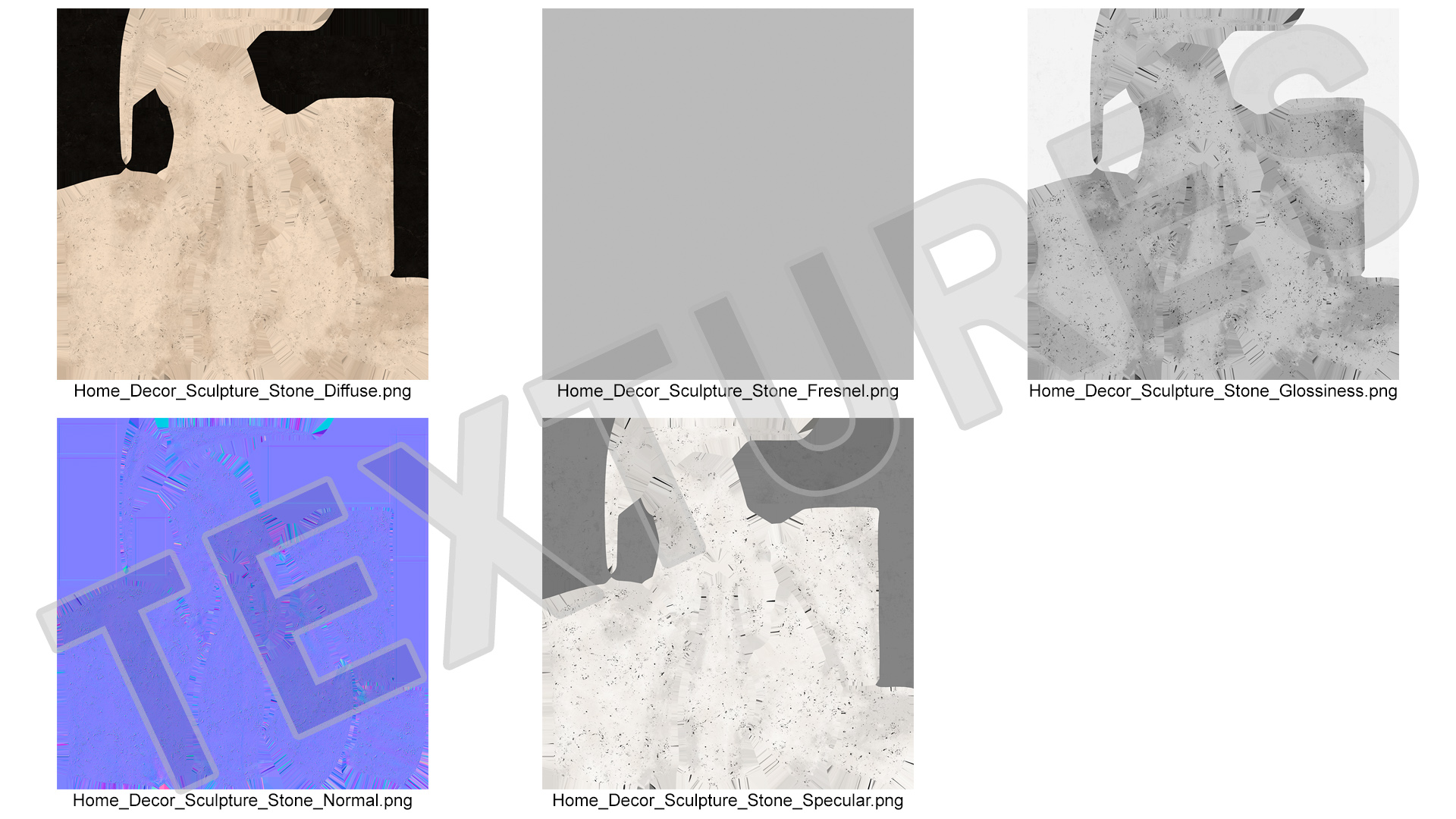 Stone Abstract Modern Sculpture Home Decoration 3D