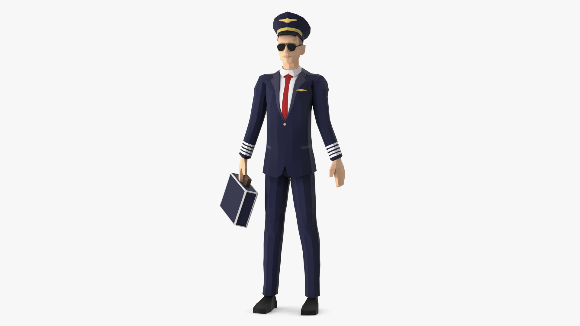 Low Poly Pilot 3D model