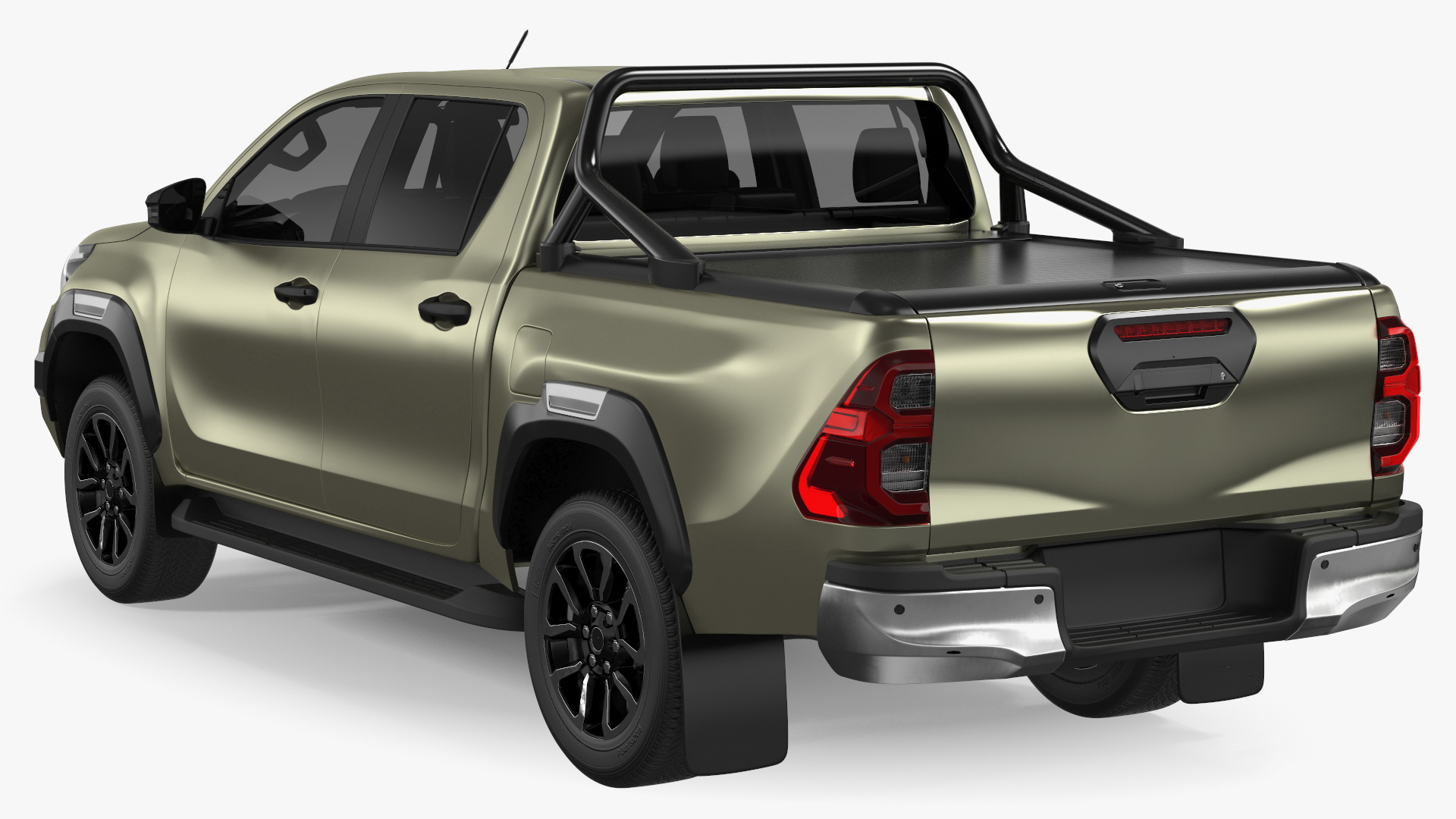 3D model Pickup with Fire Fighting Trailer Rigged