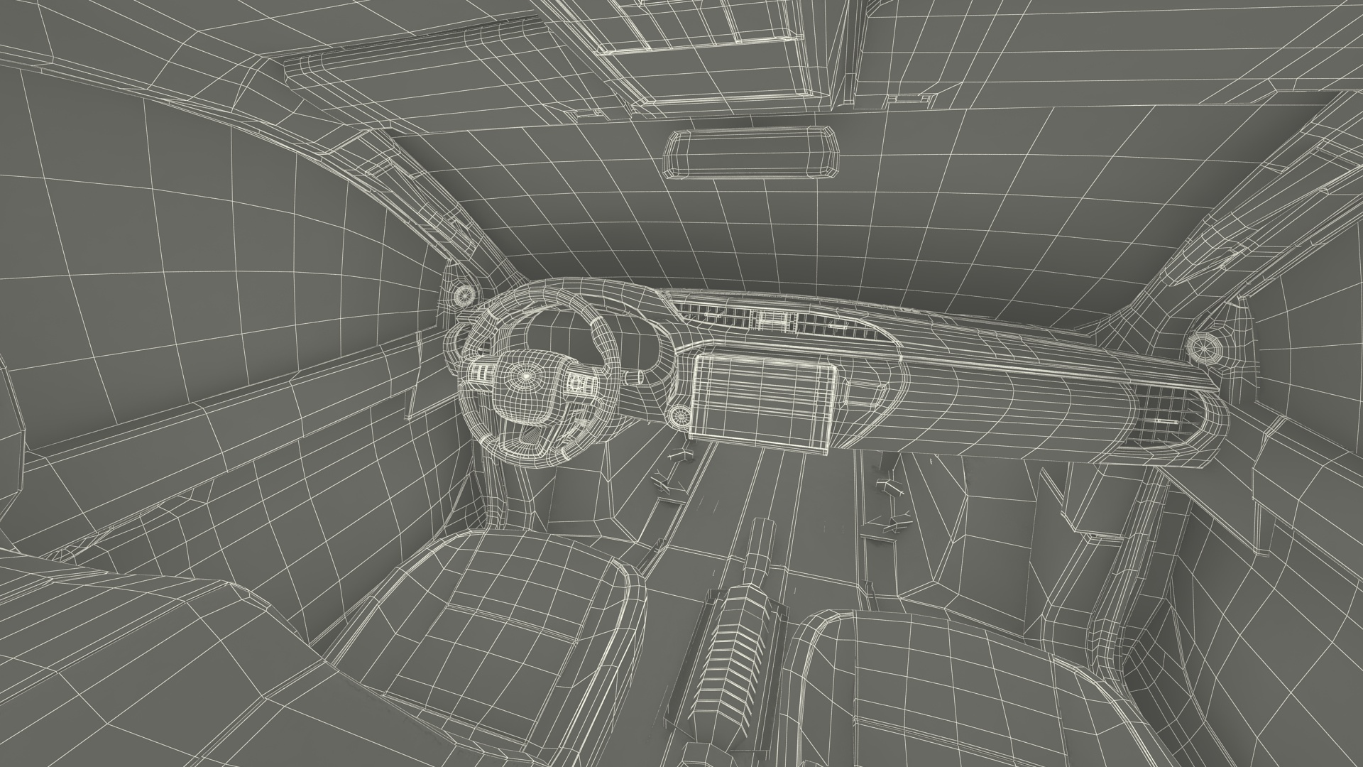 3D model Pickup with Fire Fighting Trailer Rigged