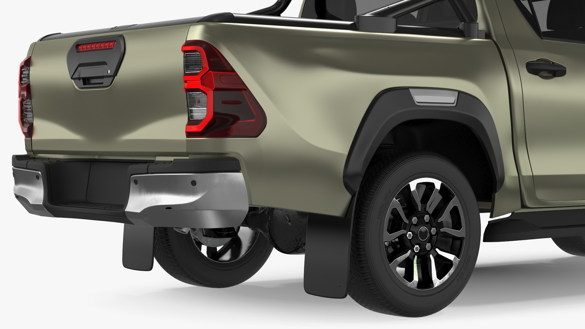 3D model Pickup with Fire Fighting Trailer Rigged