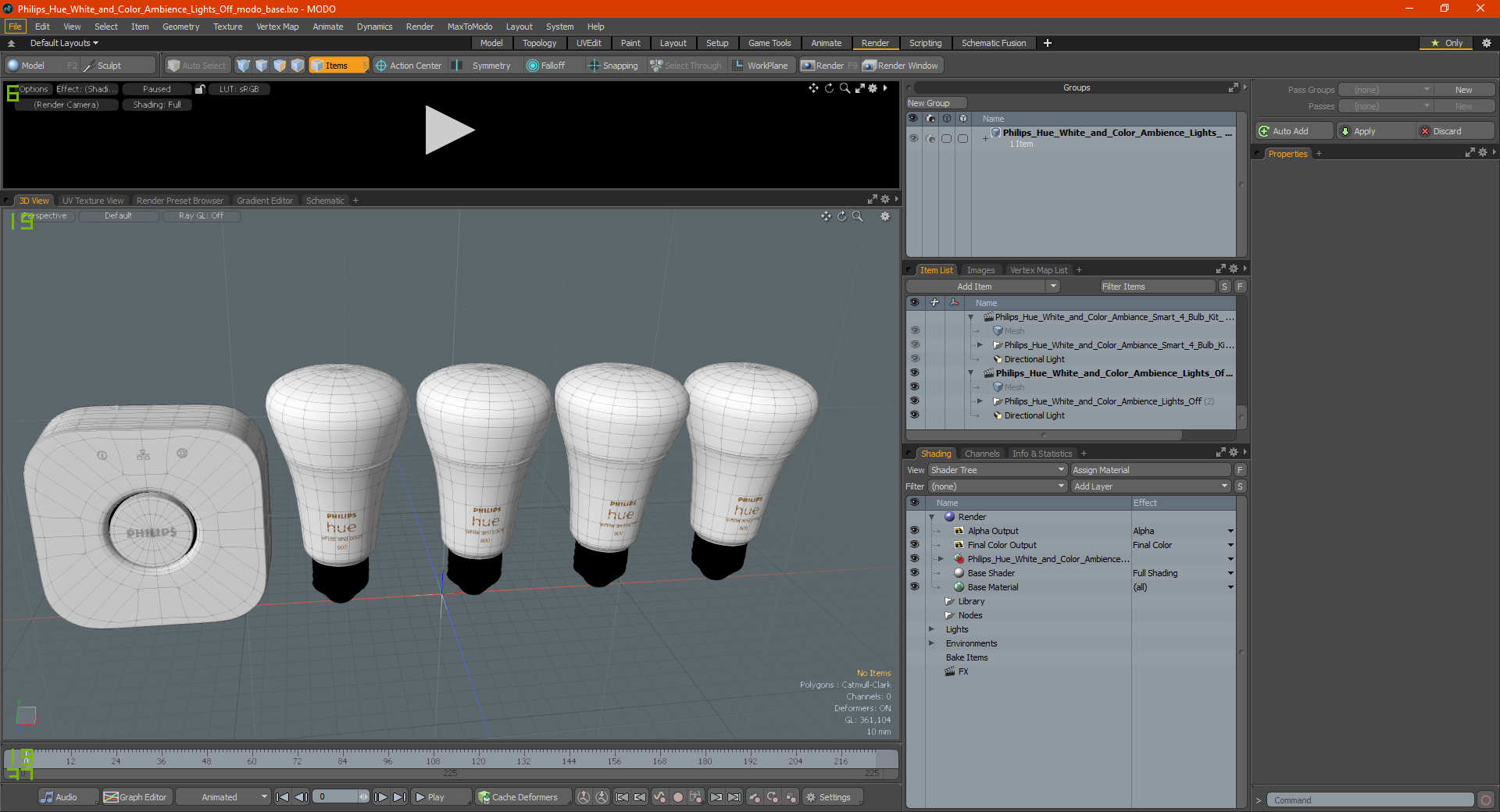 Philips Hue White and Color Ambience Lights Off 3D
