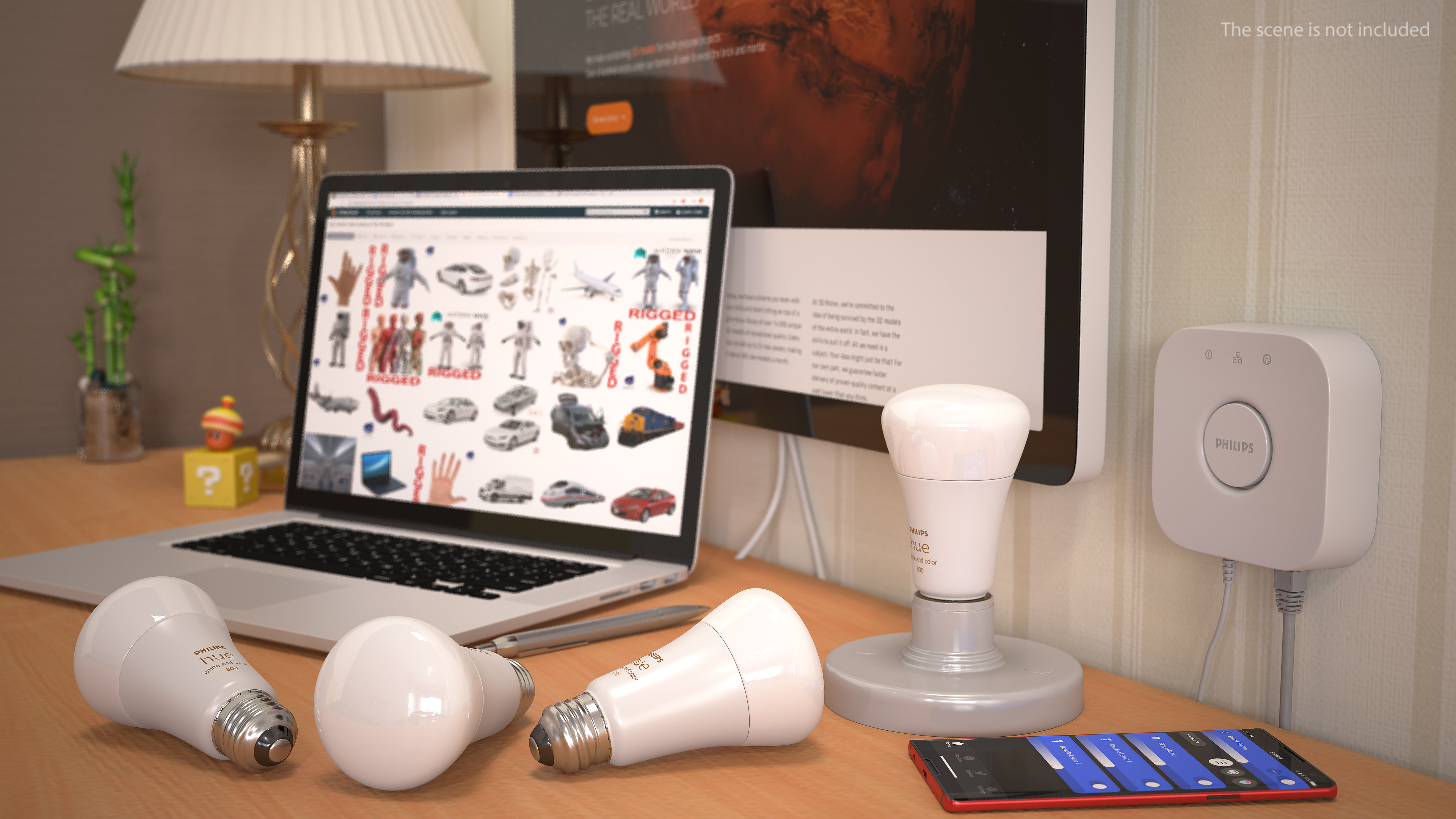 Philips Hue White and Color Ambience Lights Off 3D
