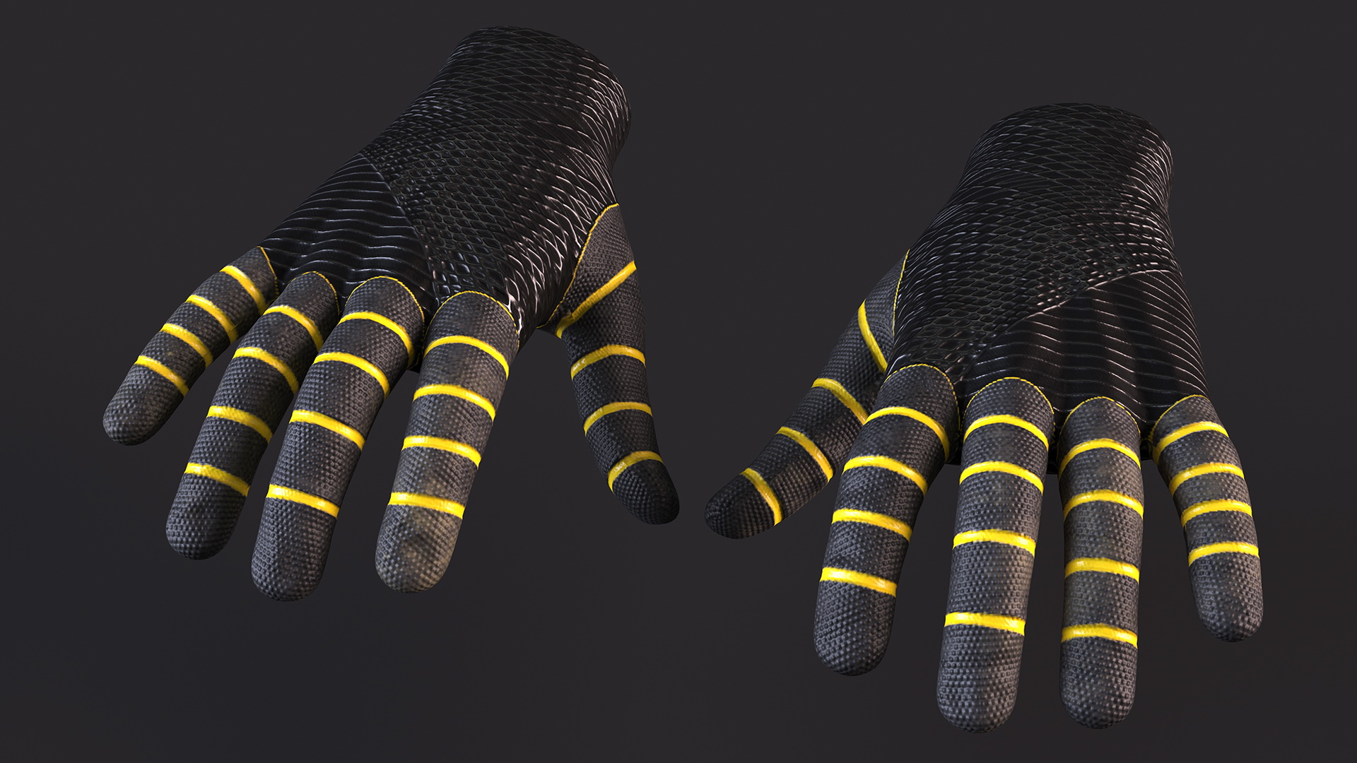Spiderman Black Suit Gloves 3D