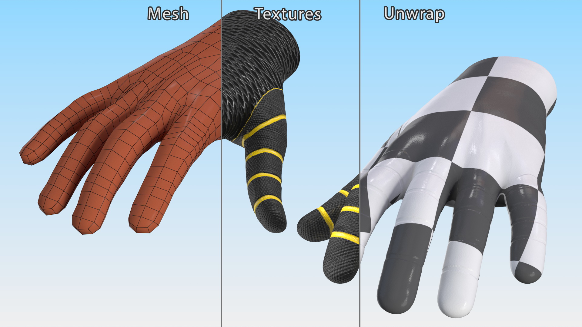 Spiderman Black Suit Gloves 3D