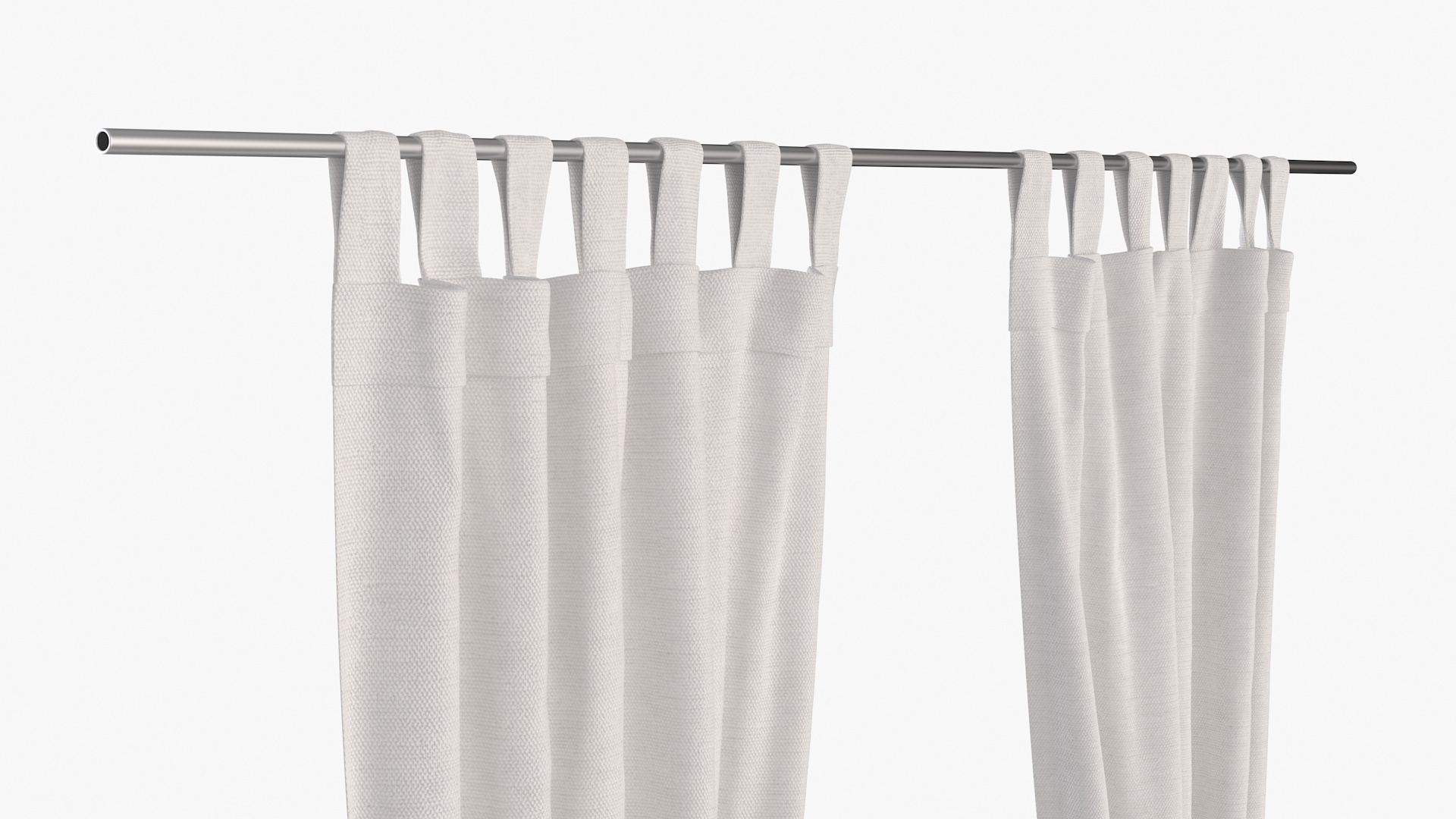Classic Window Curtains Set 3D