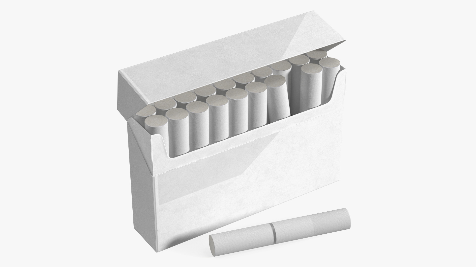 3D model Pack of Electronic Cigarettes Open with Stick