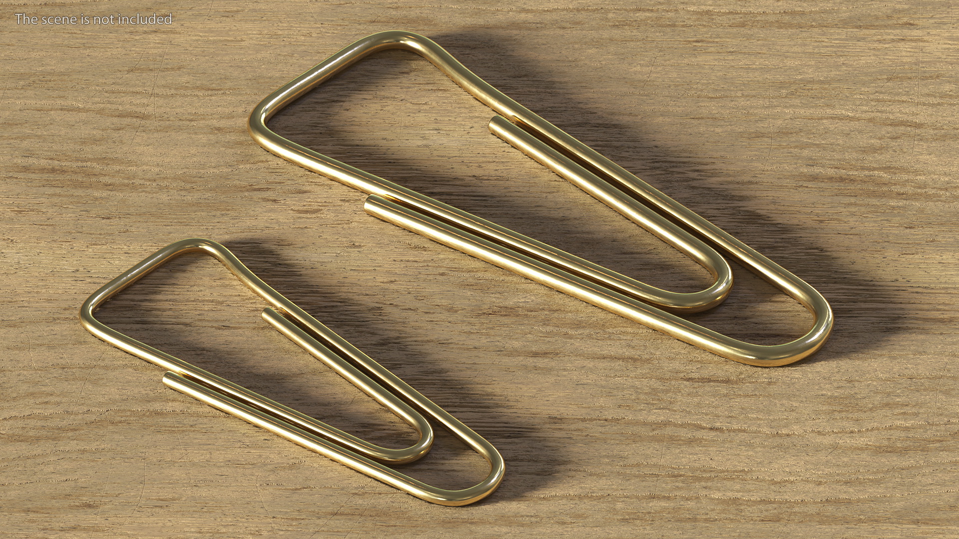 Paper Clip Triangular Shape Gold 3D
