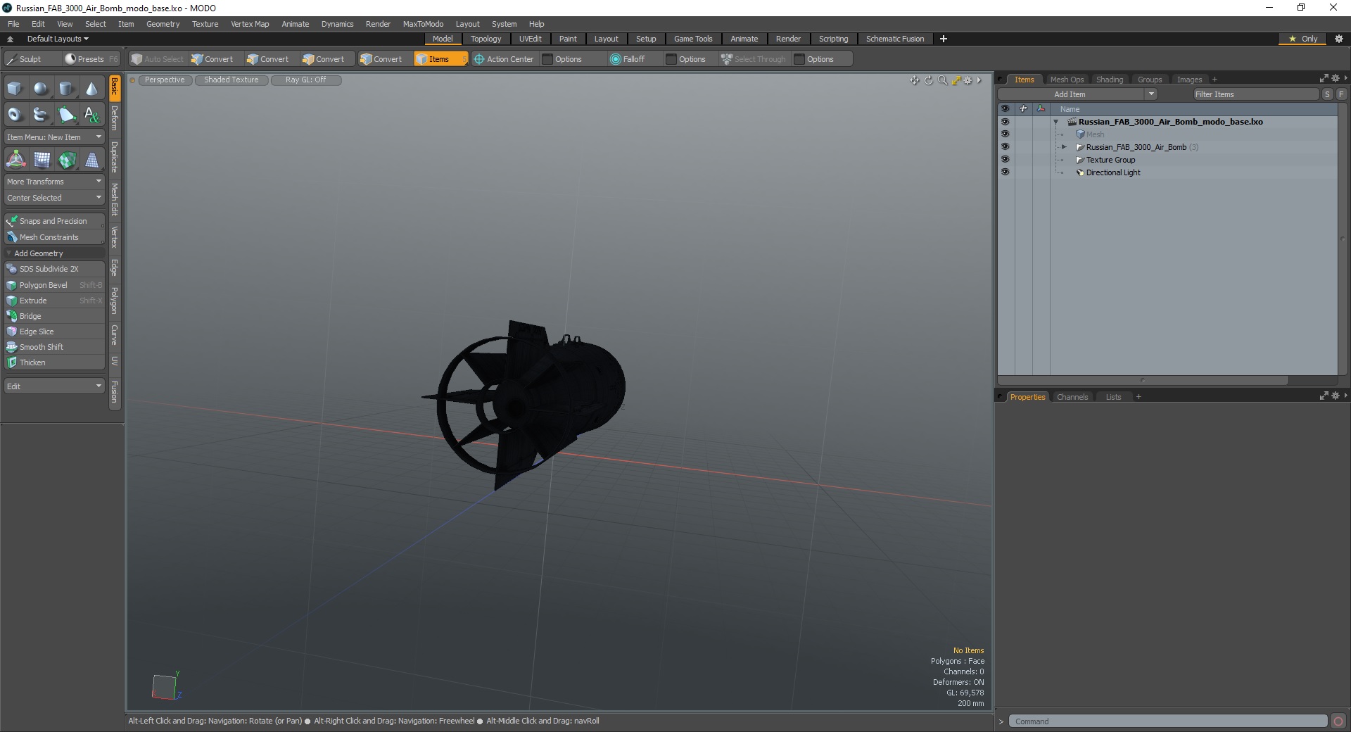 3D model Russian FAB 3000 Air Bomb