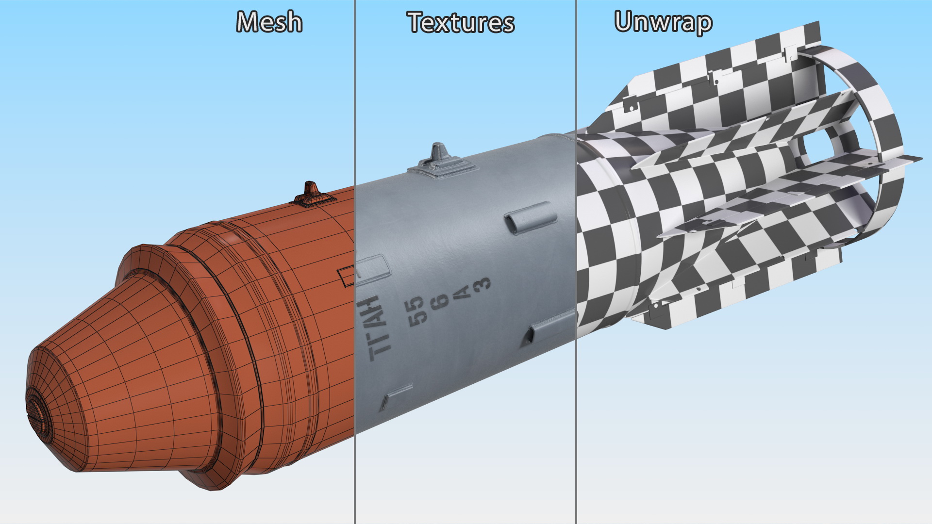 3D model Russian FAB 3000 Air Bomb