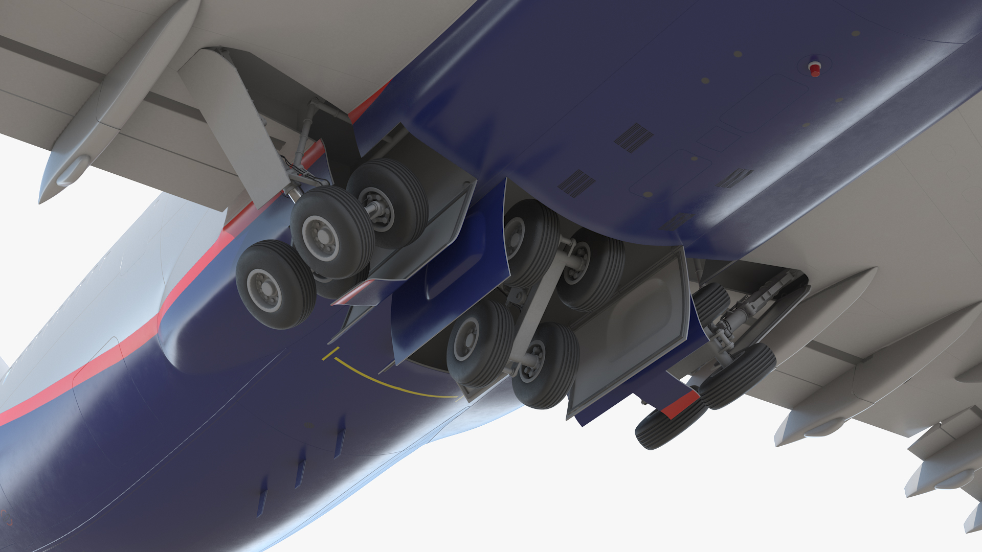 3D IL-96-400 Aeroflot Simple Interior Rigged