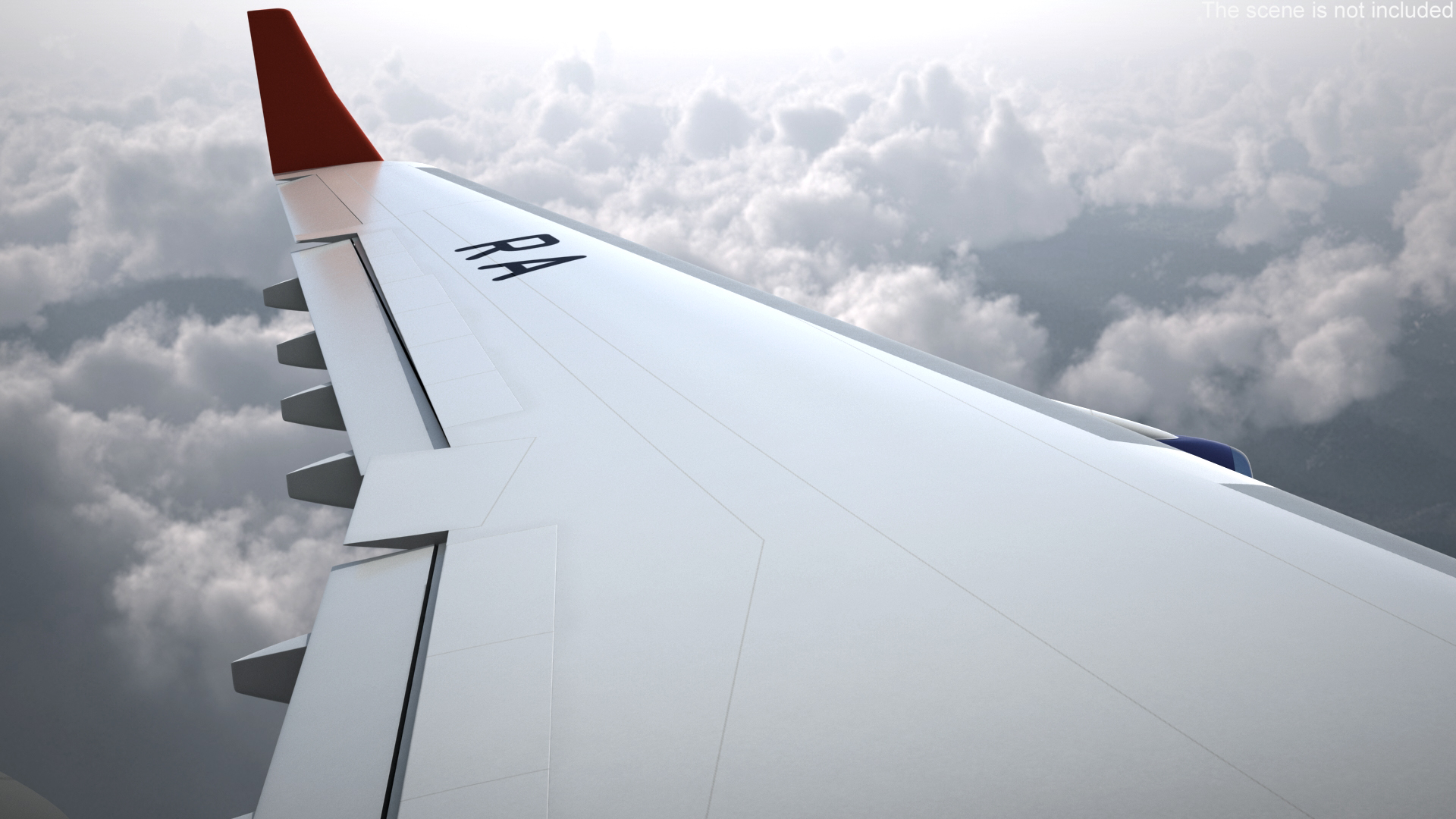 3D IL-96-400 Aeroflot Simple Interior Rigged