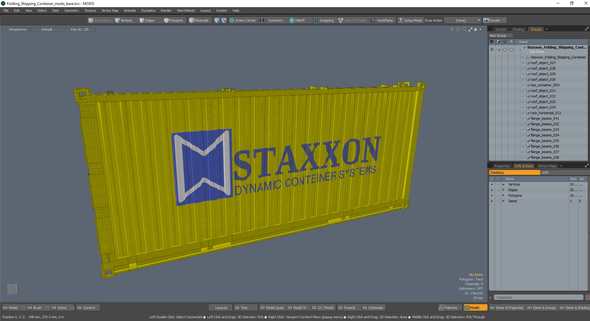 Staxxon Folding Shipping Container 3D model