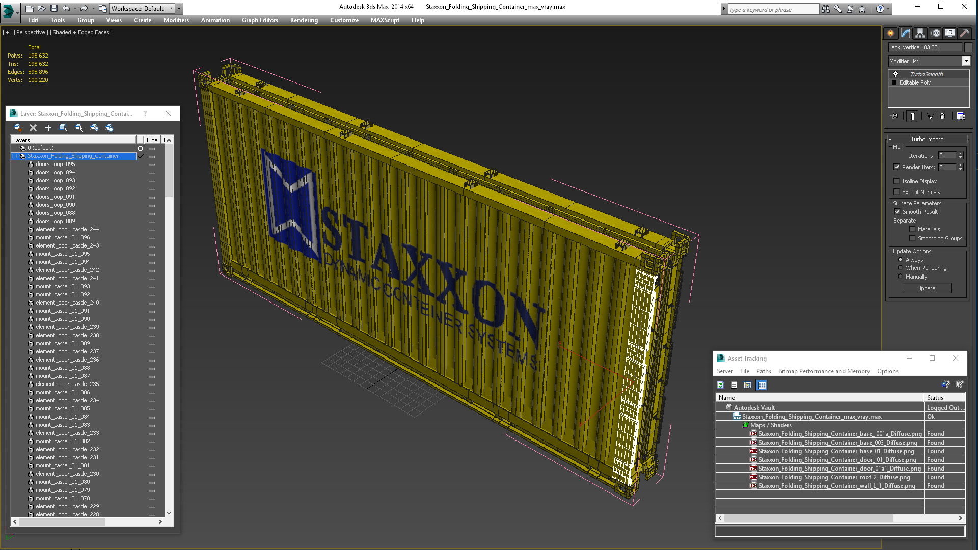 Staxxon Folding Shipping Container 3D model