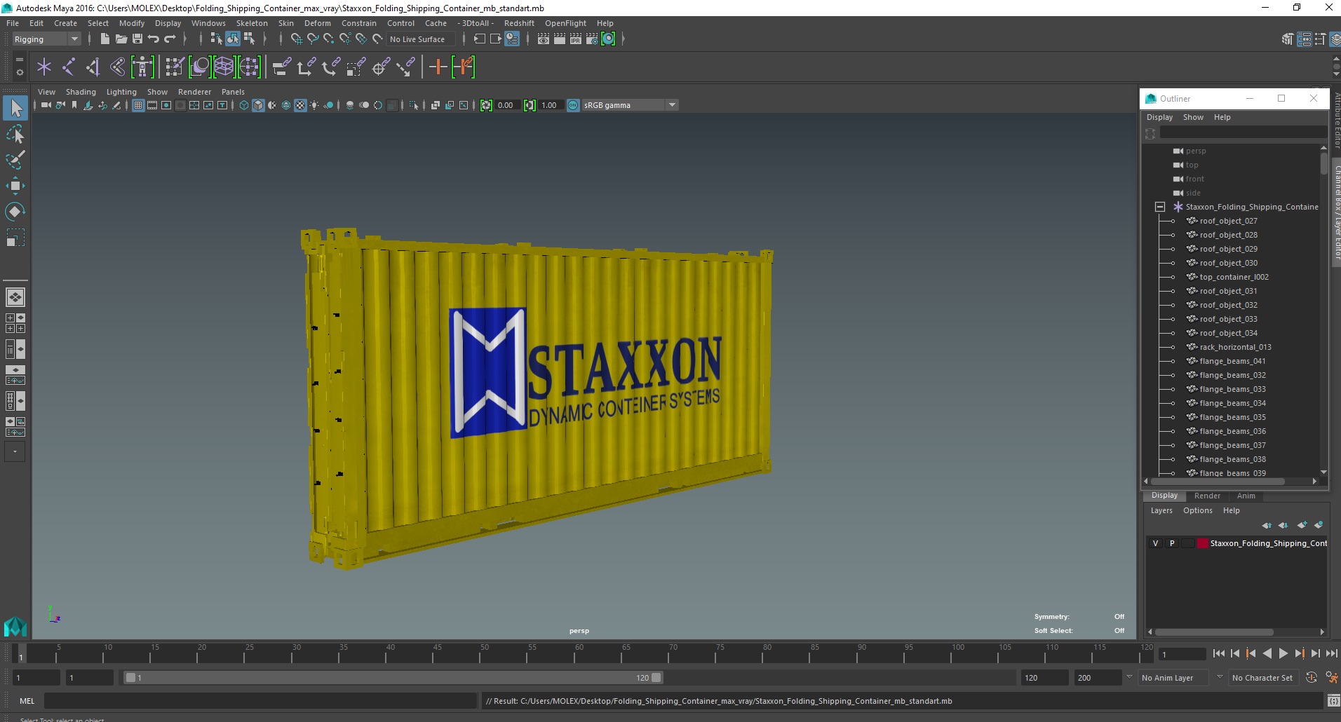 Staxxon Folding Shipping Container 3D model