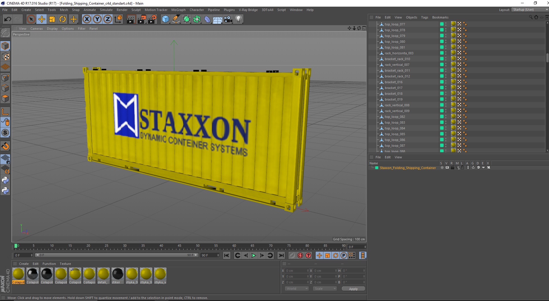 Staxxon Folding Shipping Container 3D model