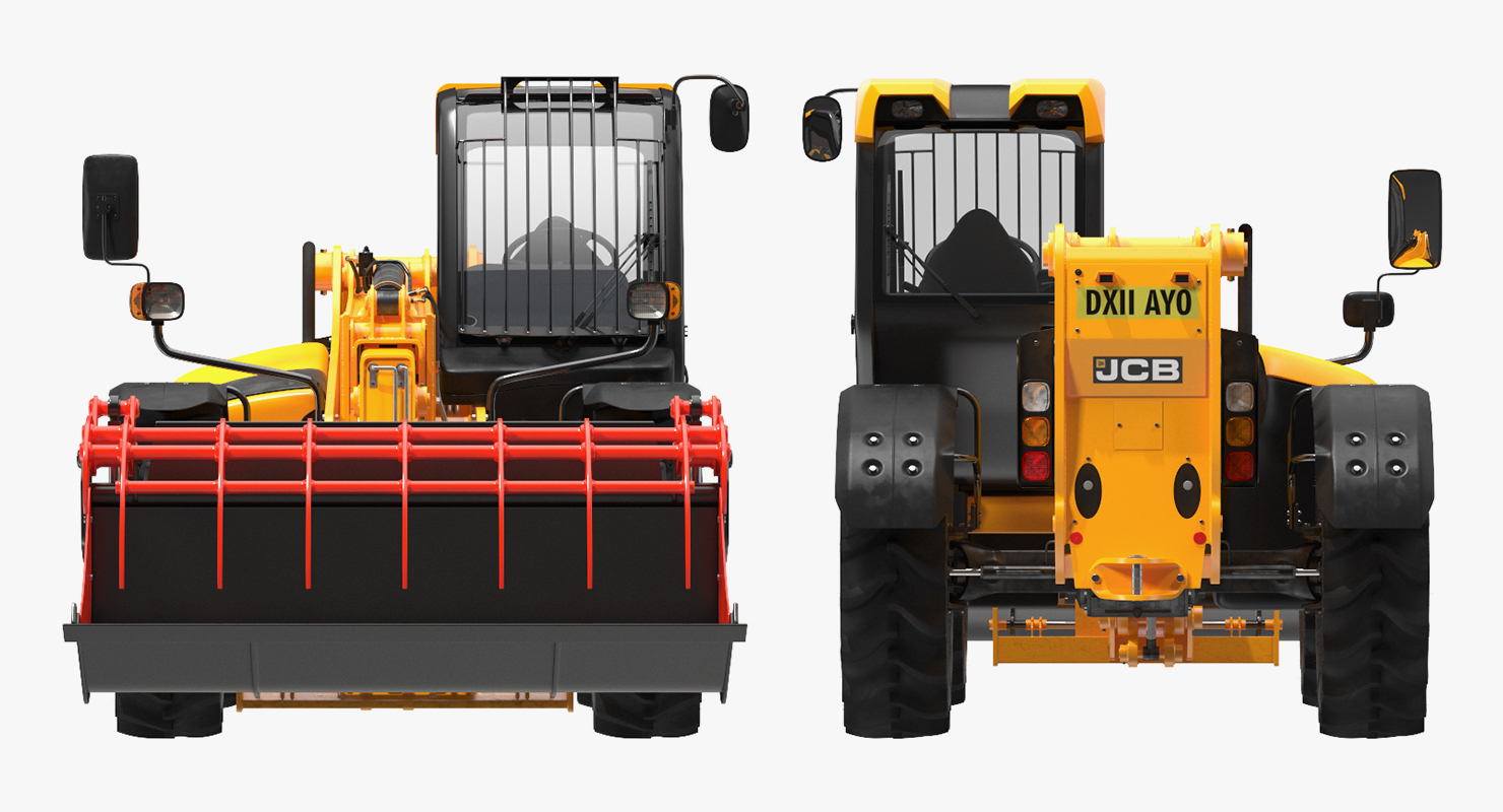 3D JCB 535 Hydraulic Forklift Bucket model