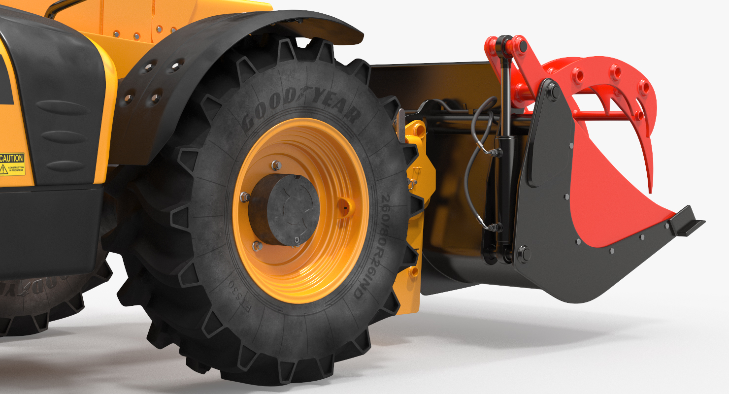 3D JCB 535 Hydraulic Forklift Bucket model