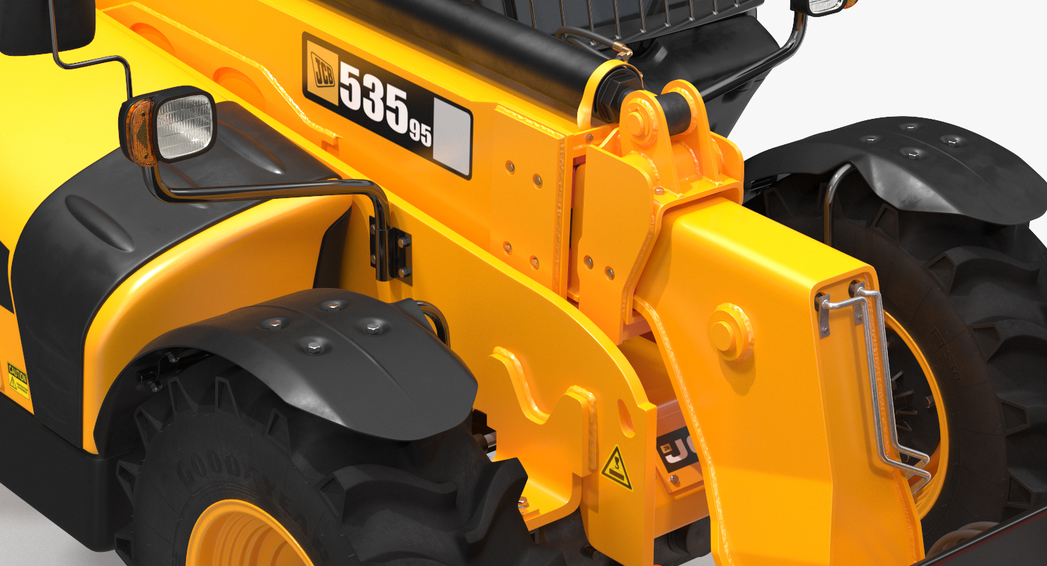 3D JCB 535 Hydraulic Forklift Bucket model