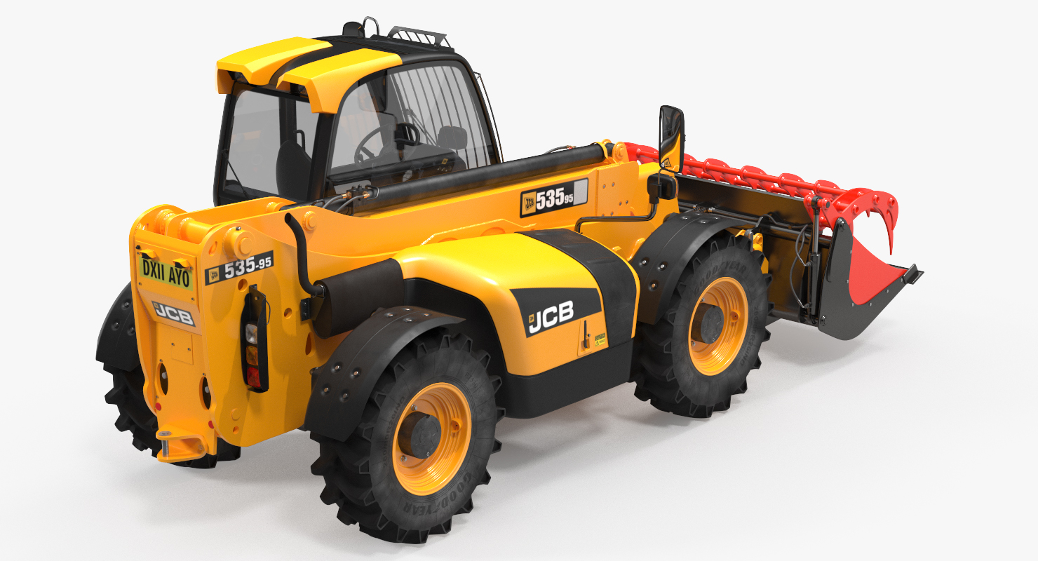 3D JCB 535 Hydraulic Forklift Bucket model