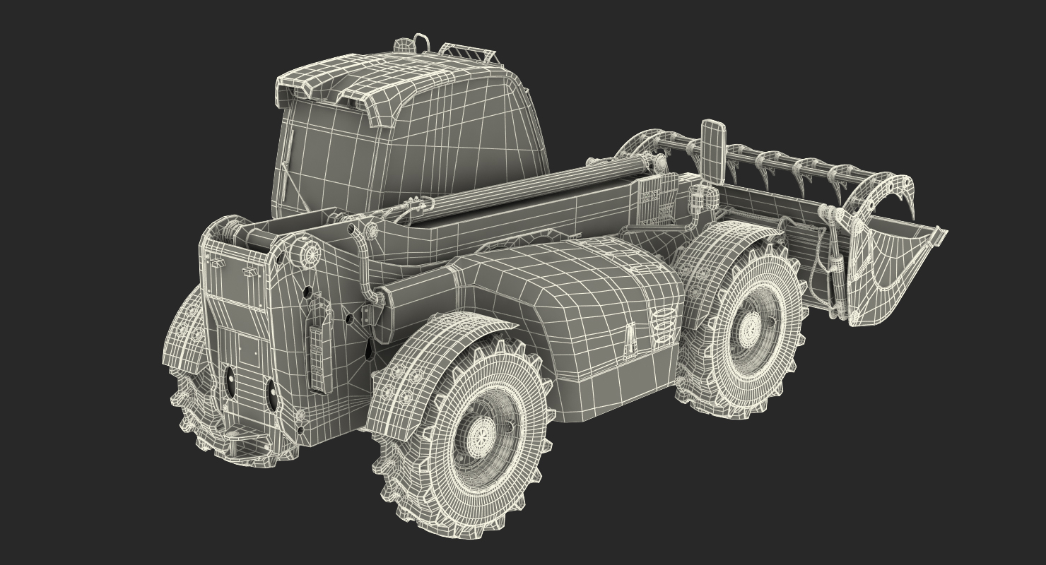 3D JCB 535 Hydraulic Forklift Bucket model