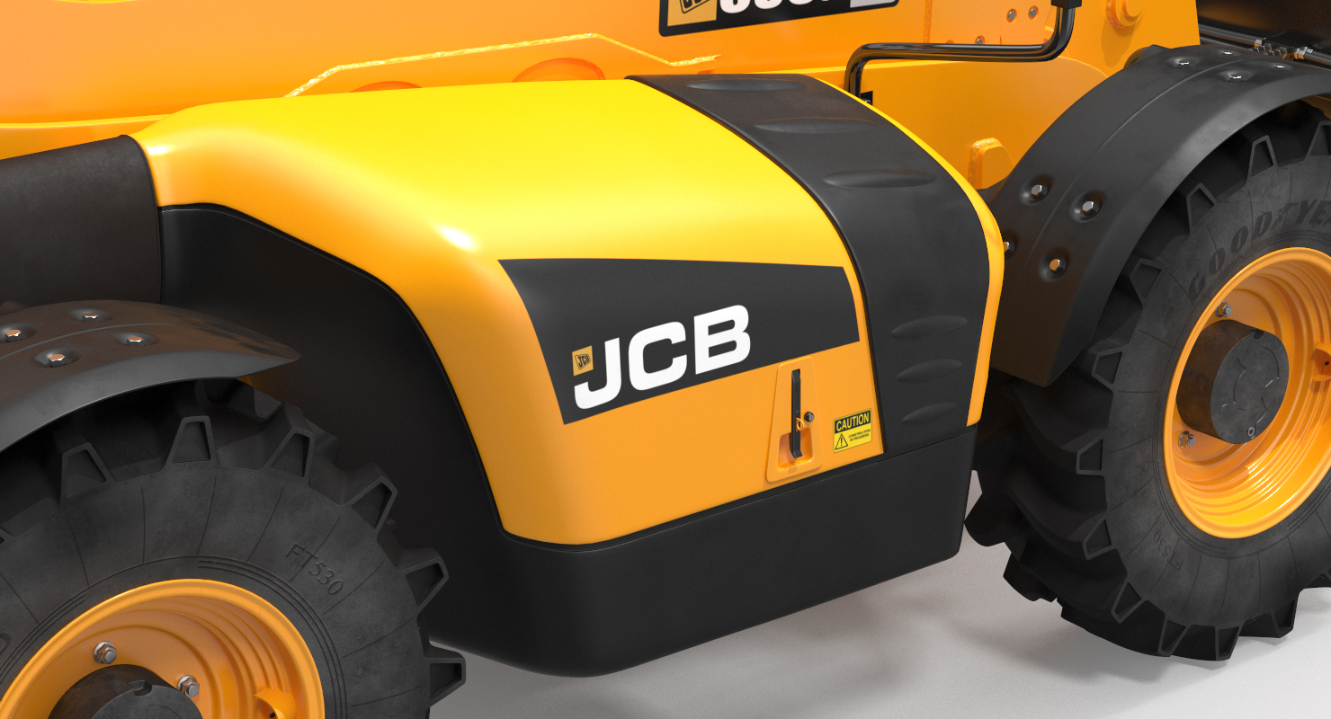 3D JCB 535 Hydraulic Forklift Bucket model