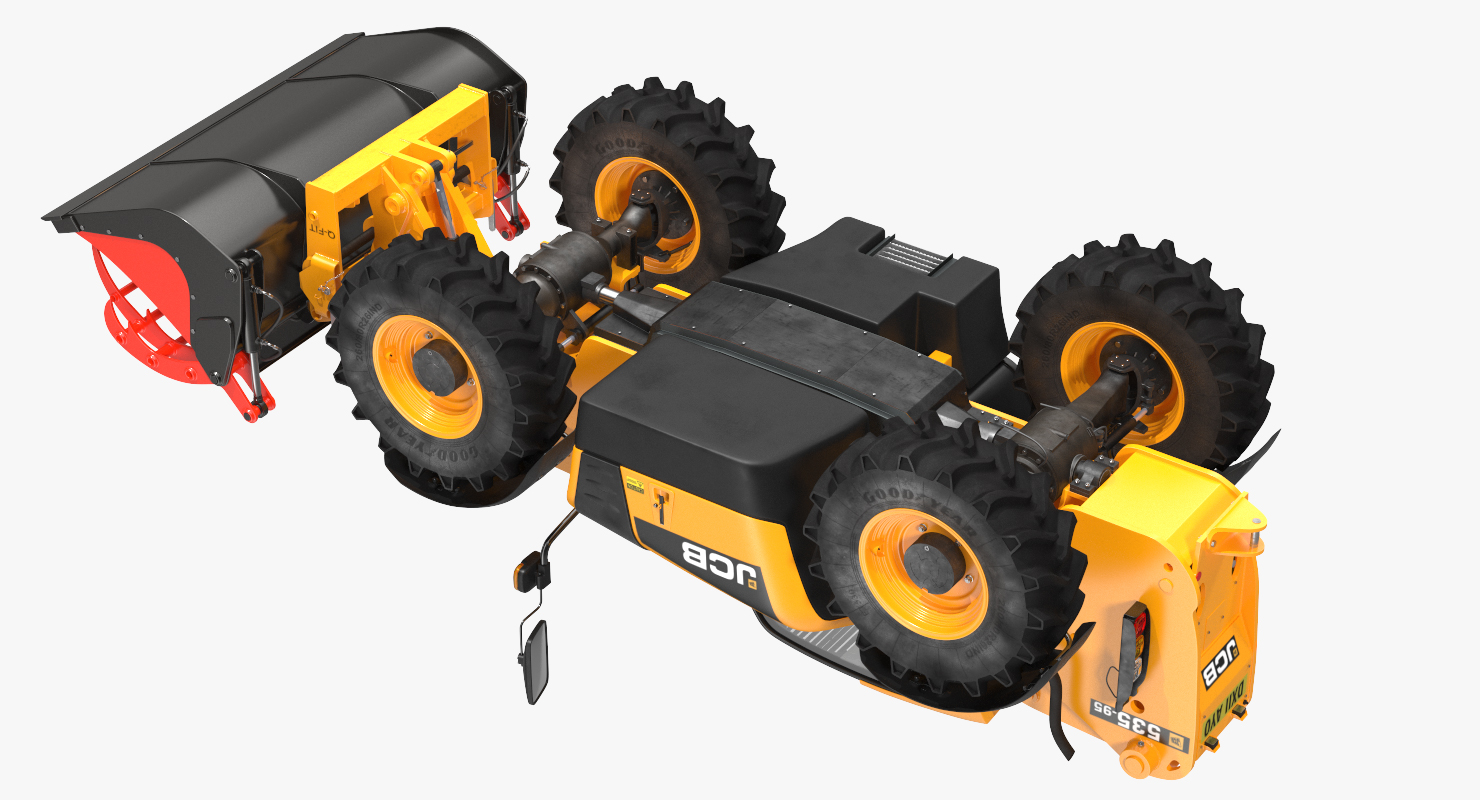 3D JCB 535 Hydraulic Forklift Bucket model