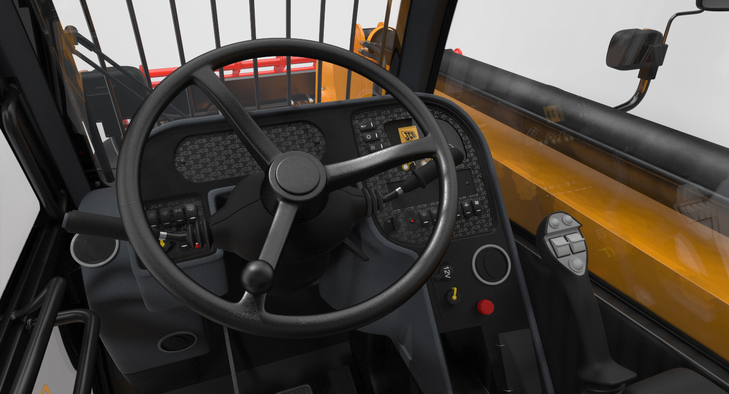 3D JCB 535 Hydraulic Forklift Bucket model