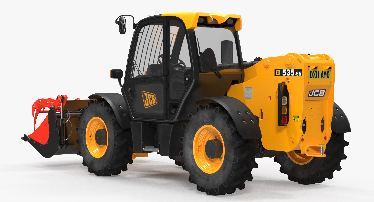 3D JCB 535 Hydraulic Forklift Bucket model