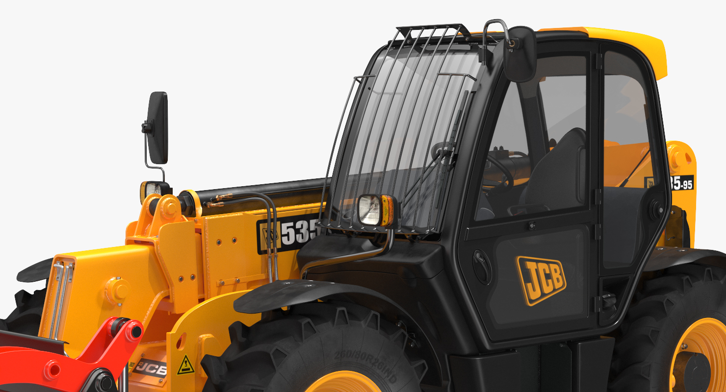 3D JCB 535 Hydraulic Forklift Bucket model