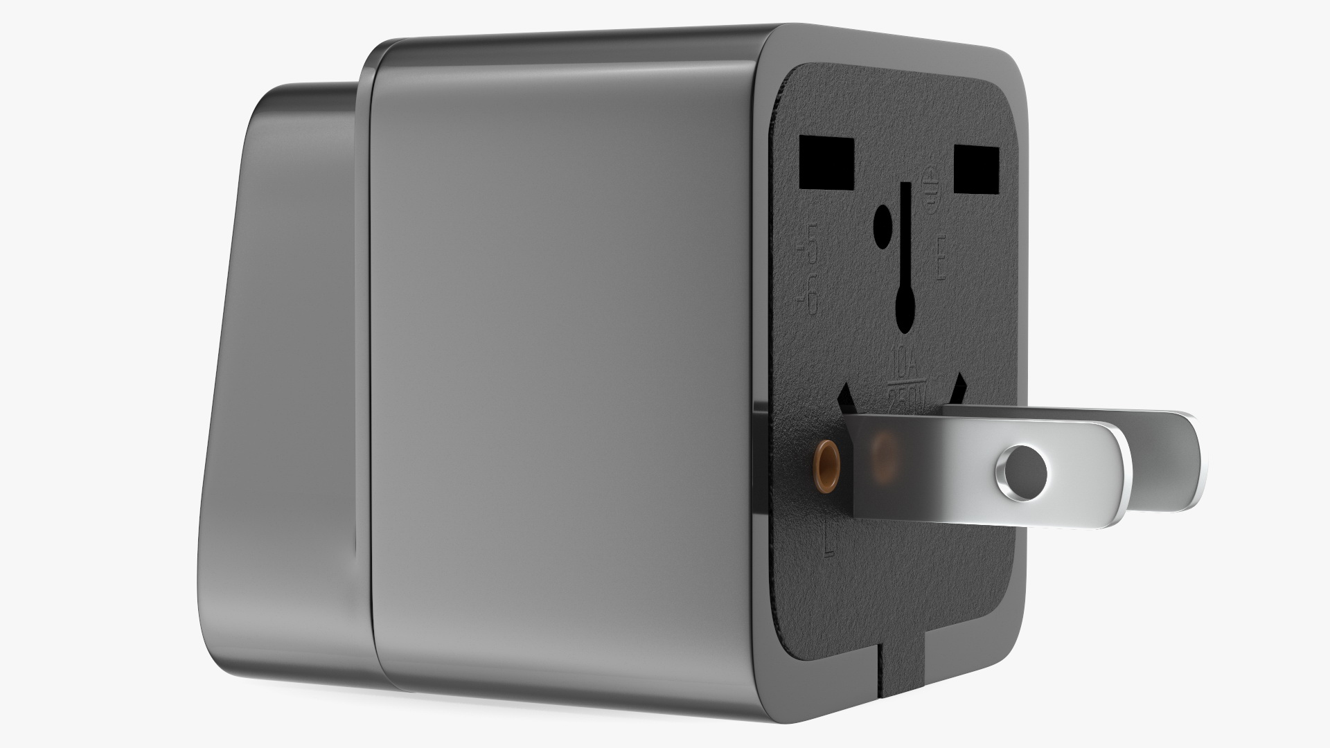 3D model Type A Plug Adapter Black