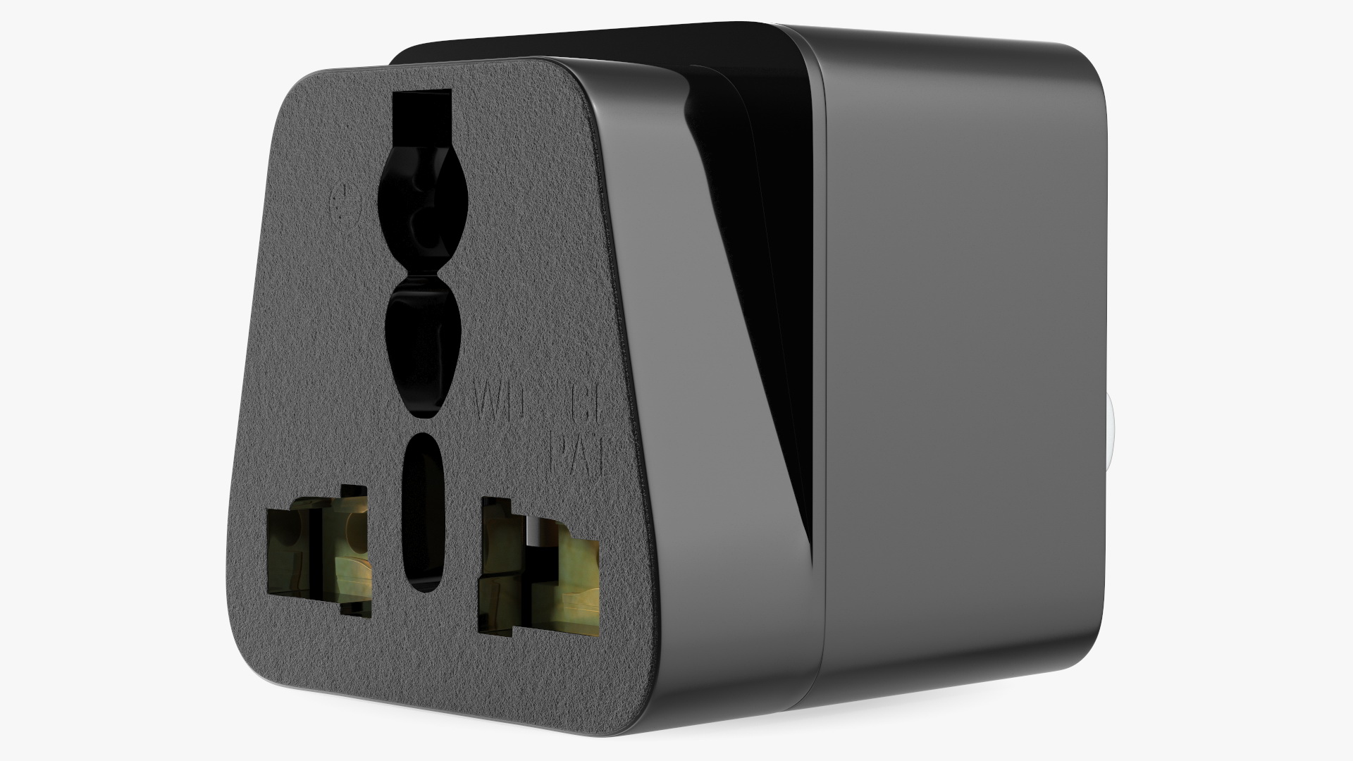 3D model Type A Plug Adapter Black