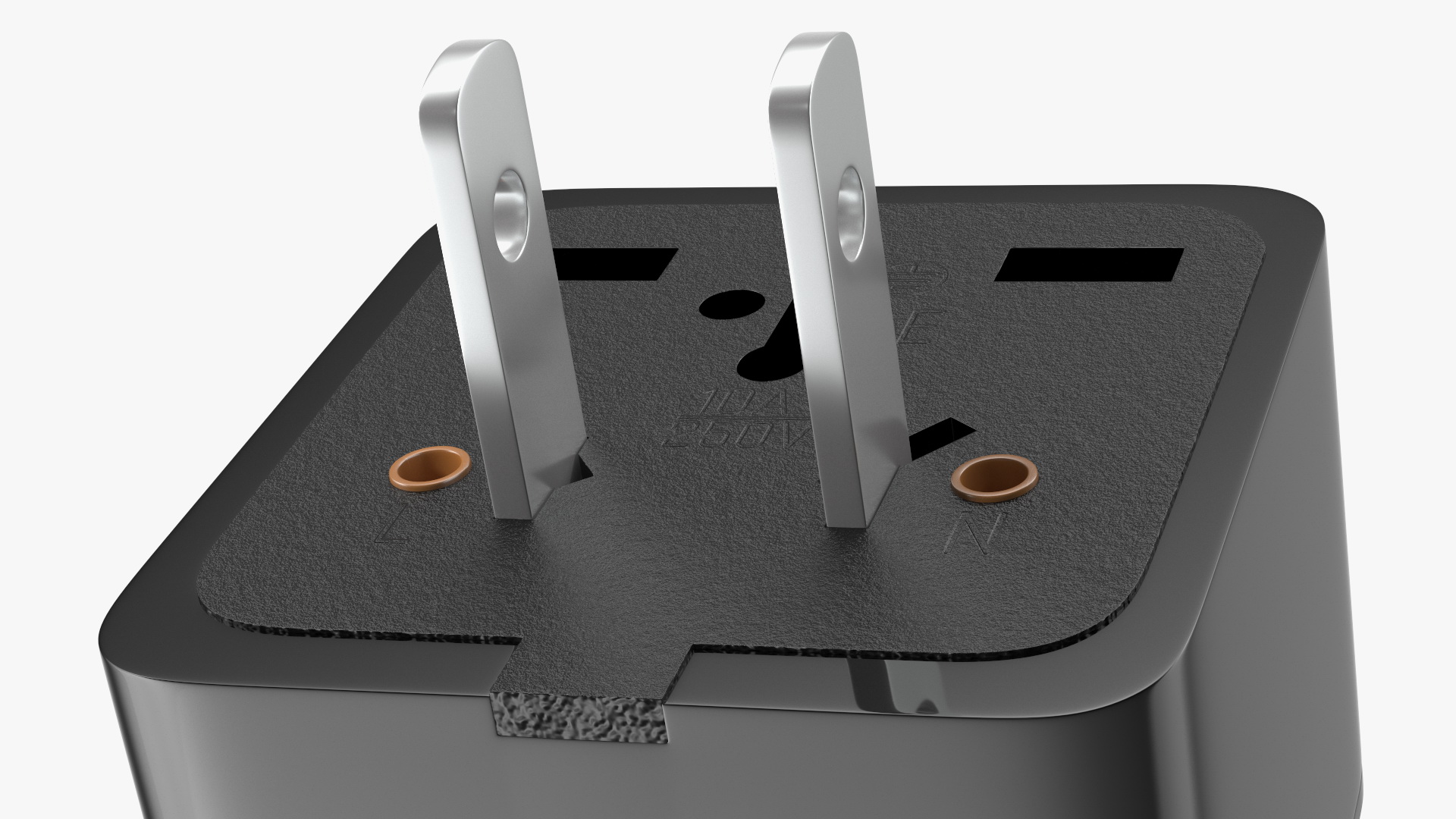 3D model Type A Plug Adapter Black