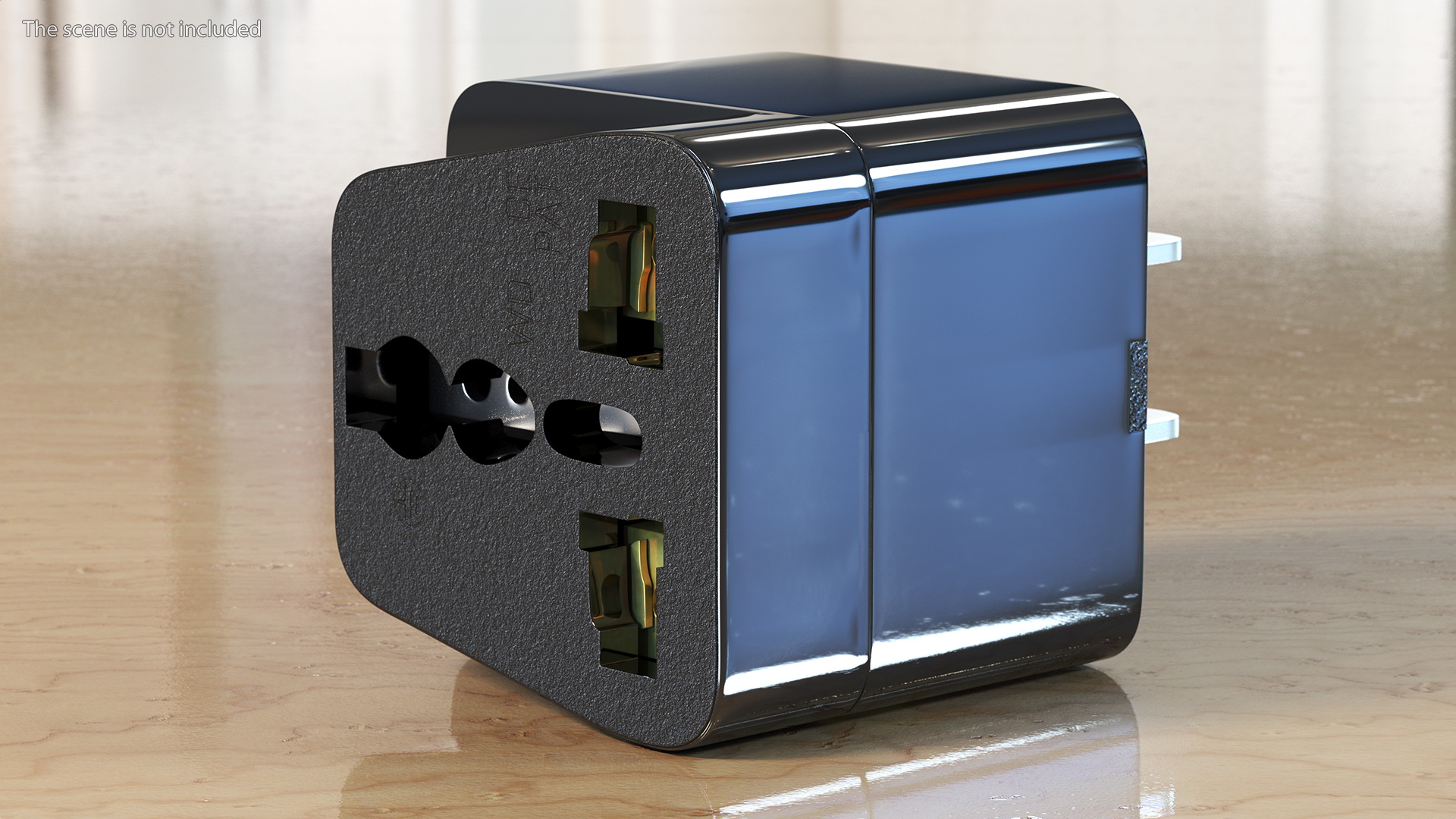 3D model Type A Plug Adapter Black