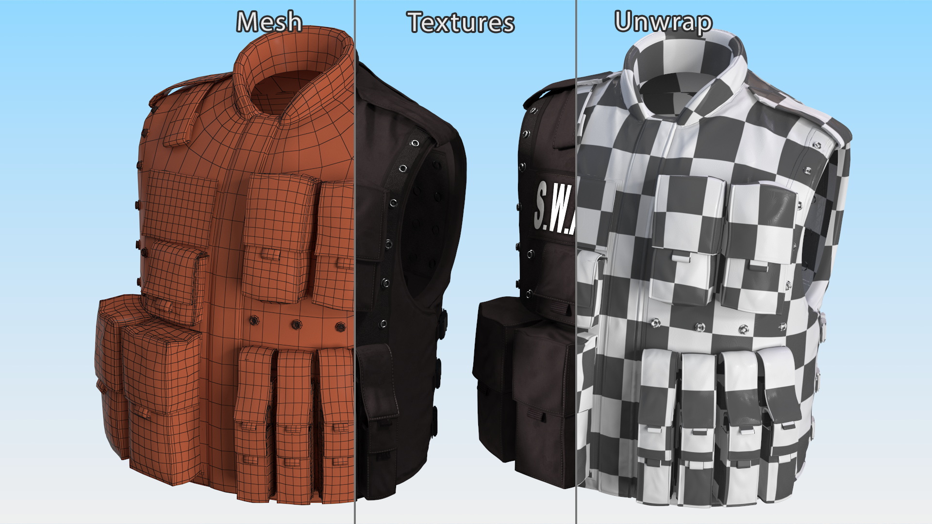 3D SWAT Tactical Vest model