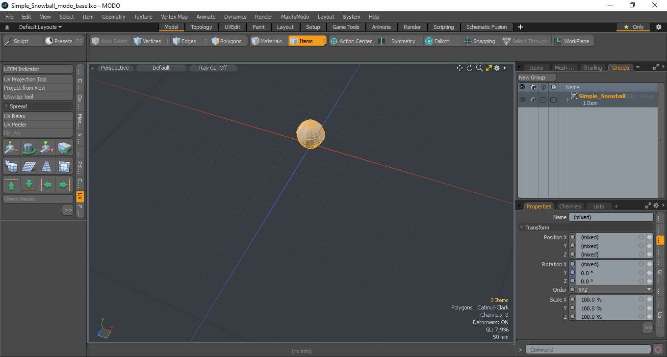 3D model Simple Snowball