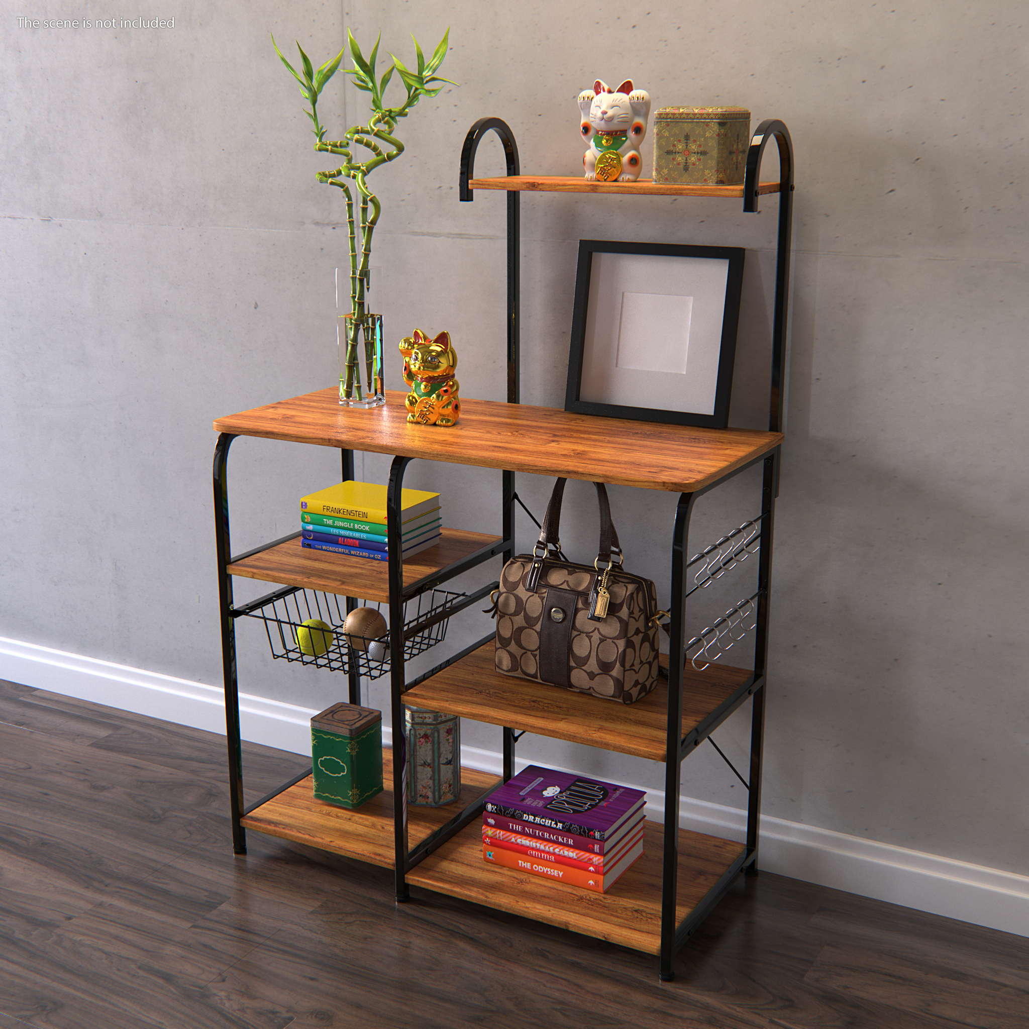 Vintage Kitchen Bakers Rack 3D