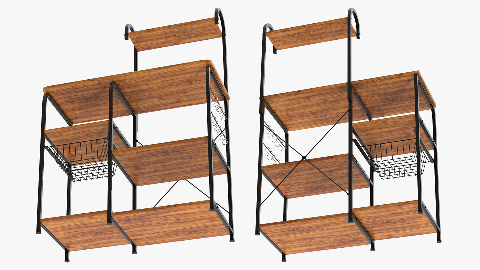 Vintage Kitchen Bakers Rack 3D