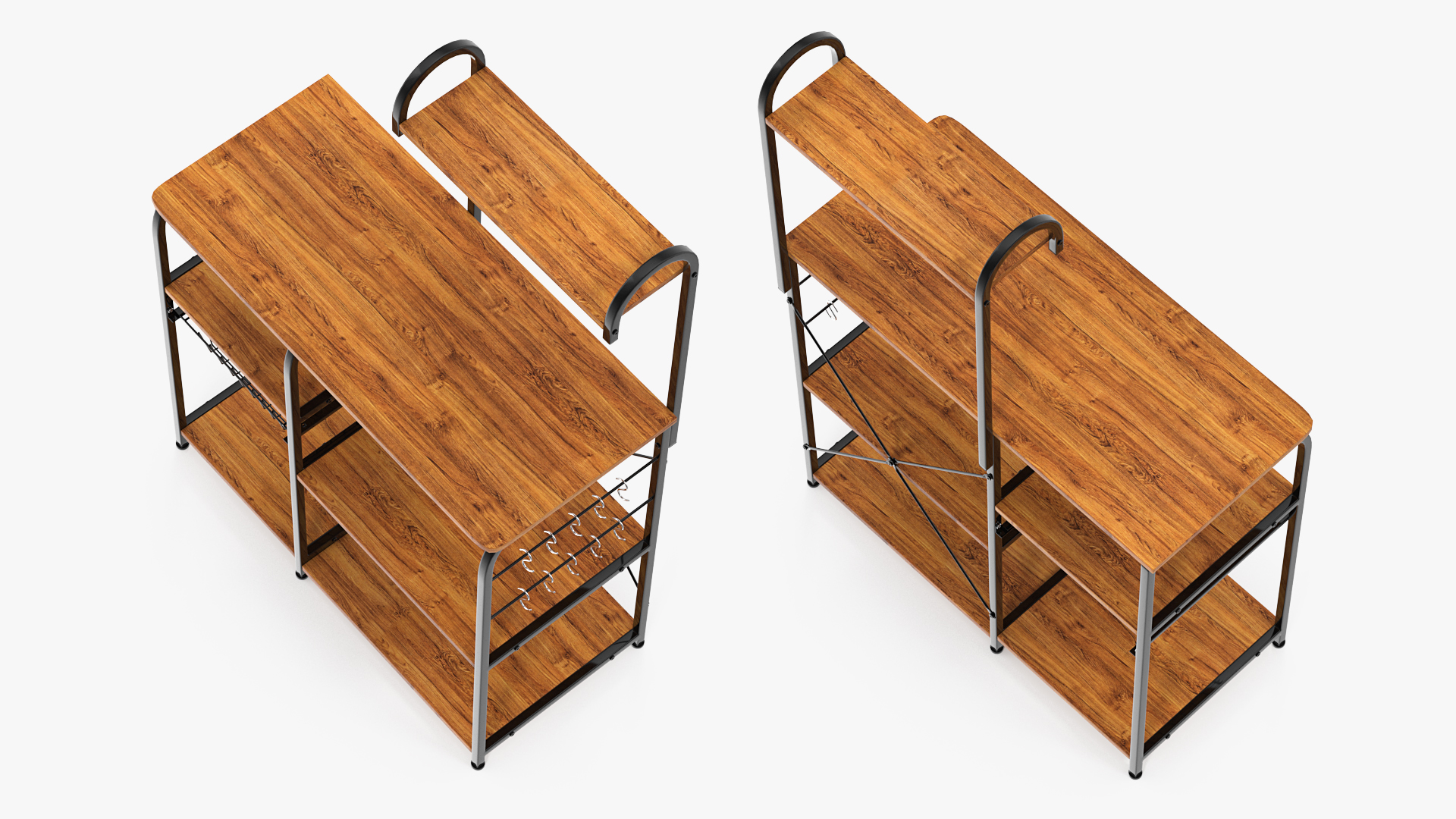 Vintage Kitchen Bakers Rack 3D