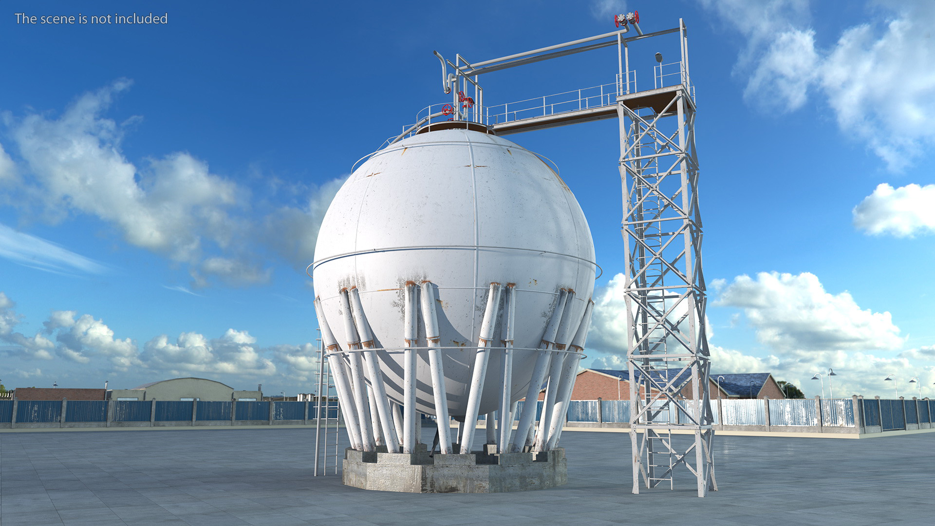Crude Oil Storage Tank 3D