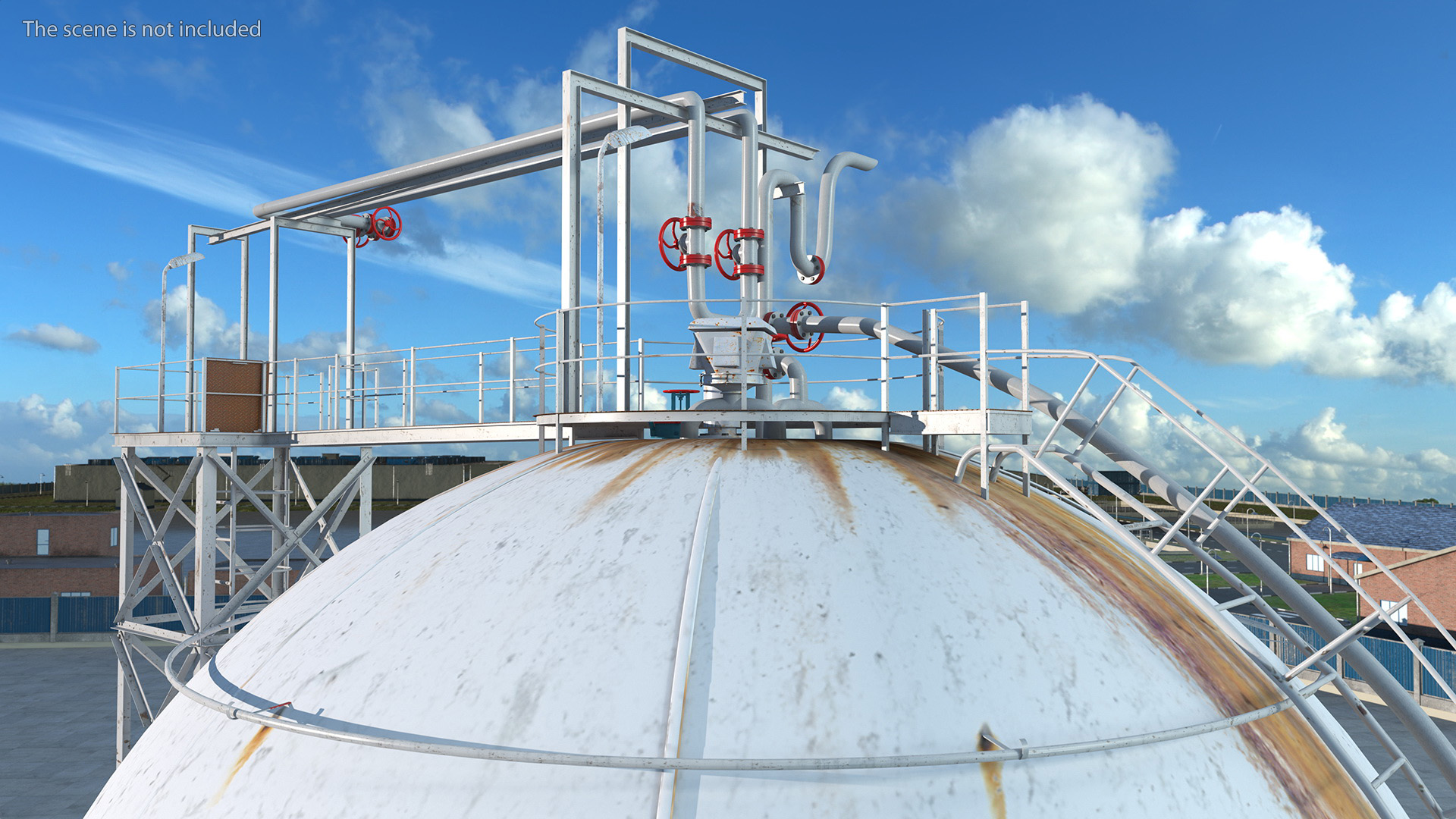 Crude Oil Storage Tank 3D