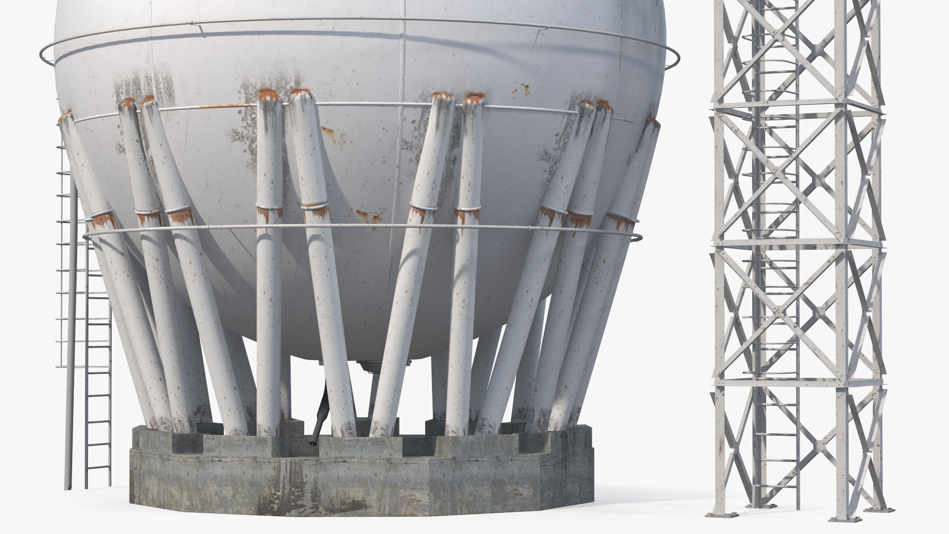 Crude Oil Storage Tank 3D