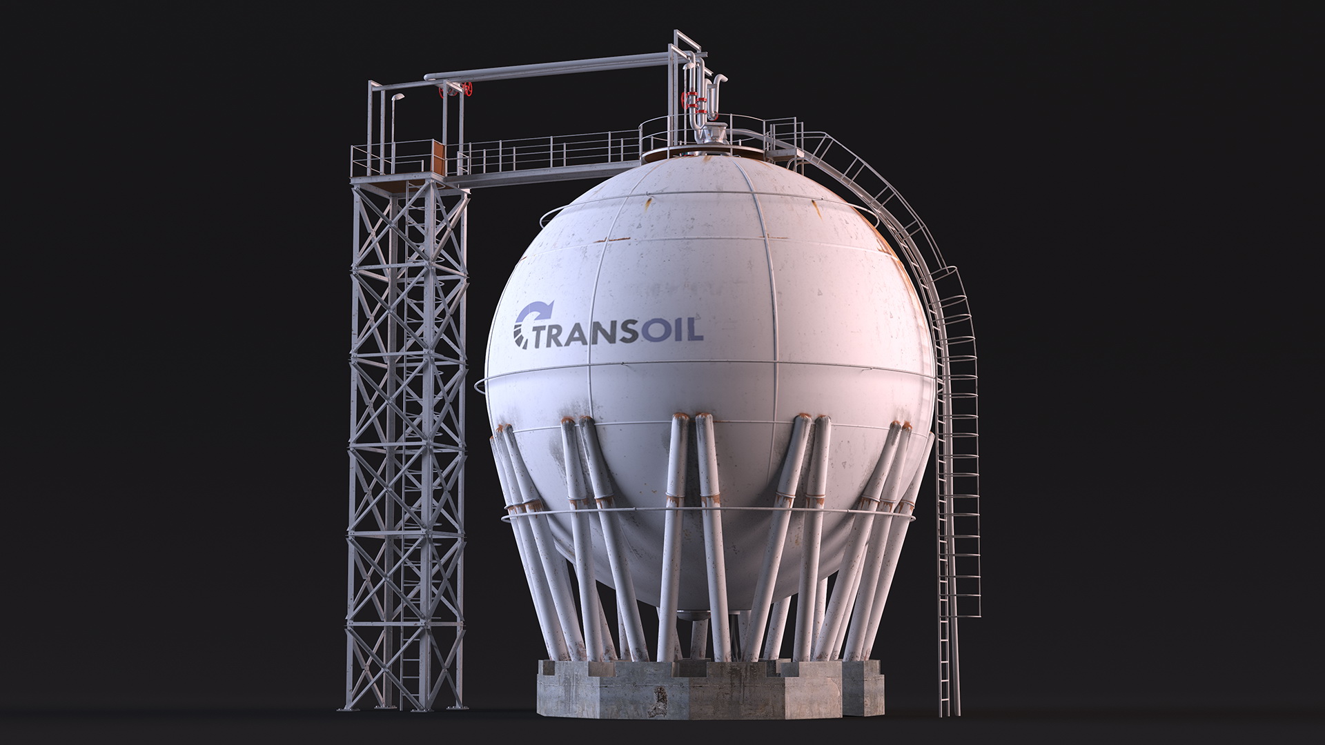 Crude Oil Storage Tank 3D