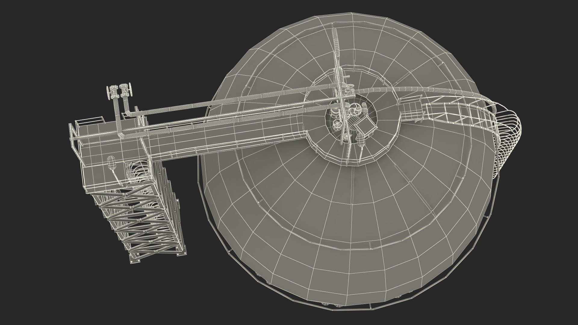 Crude Oil Storage Tank 3D