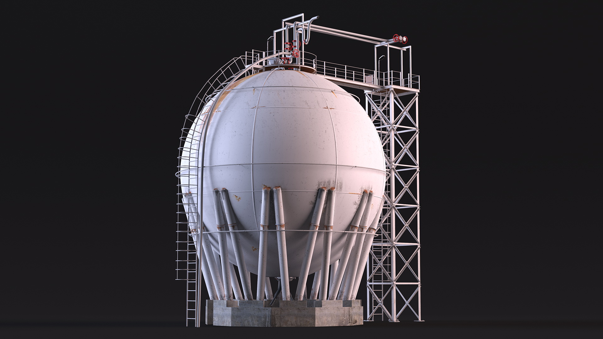 Crude Oil Storage Tank 3D