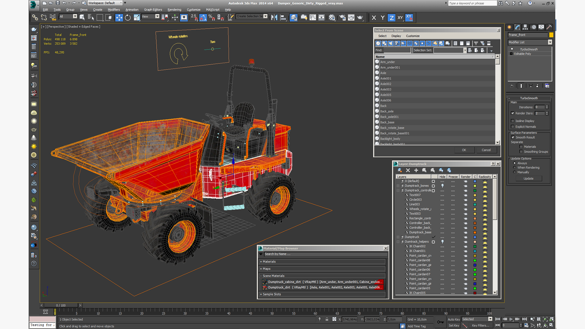 Dumper Generic Dirty Rigged 3D